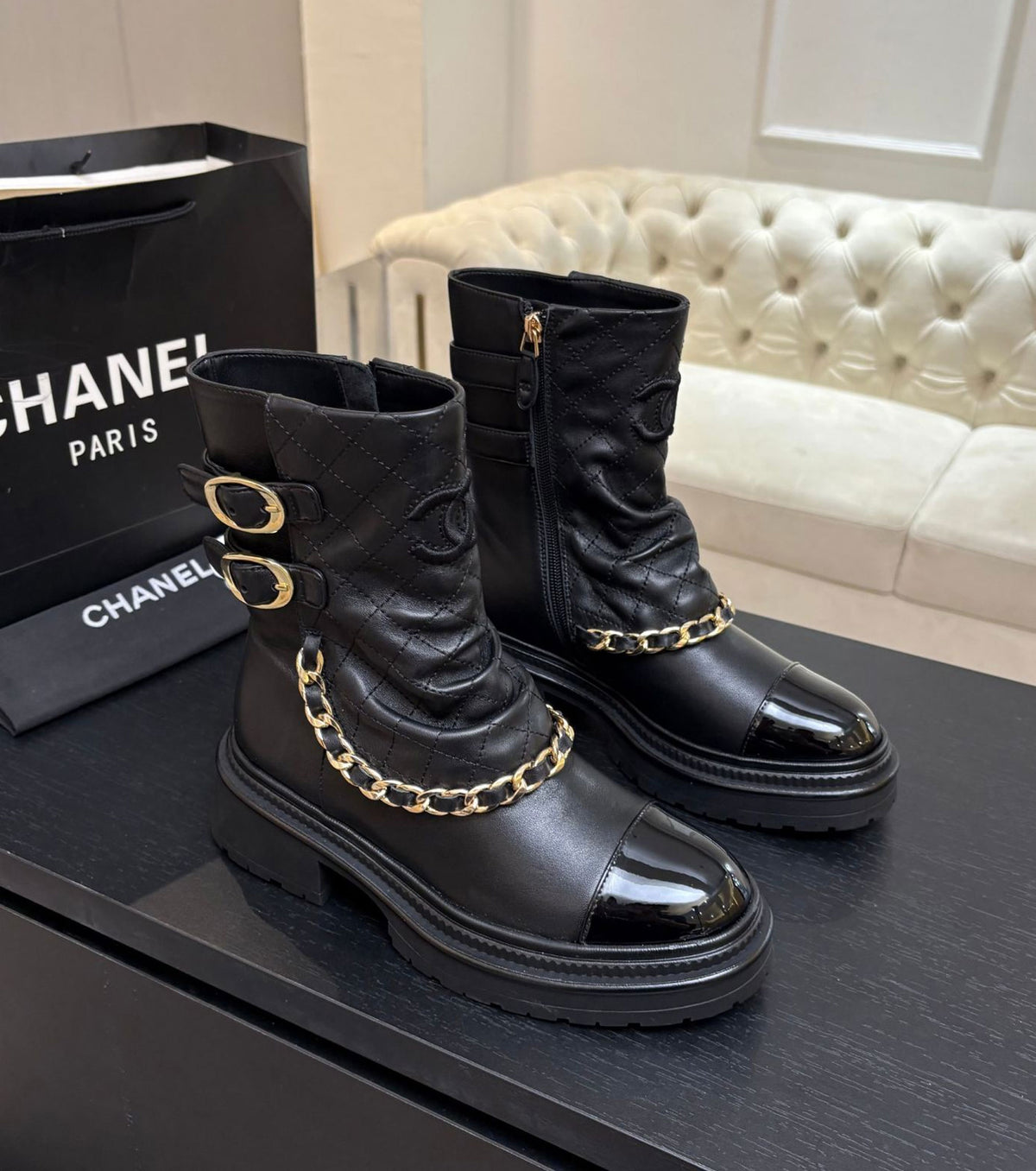 Leather boots