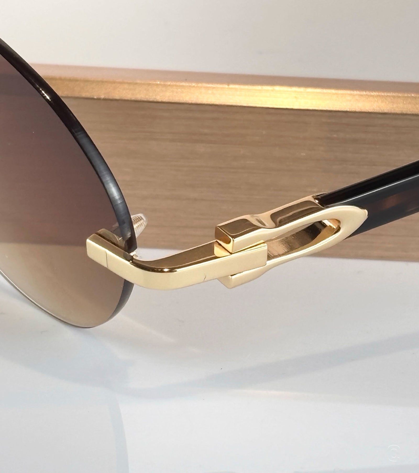 Sunglasses with Elongated C motif