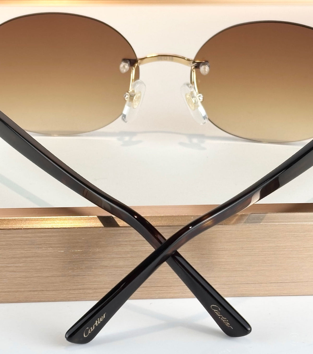 Sunglasses with Elongated C motif