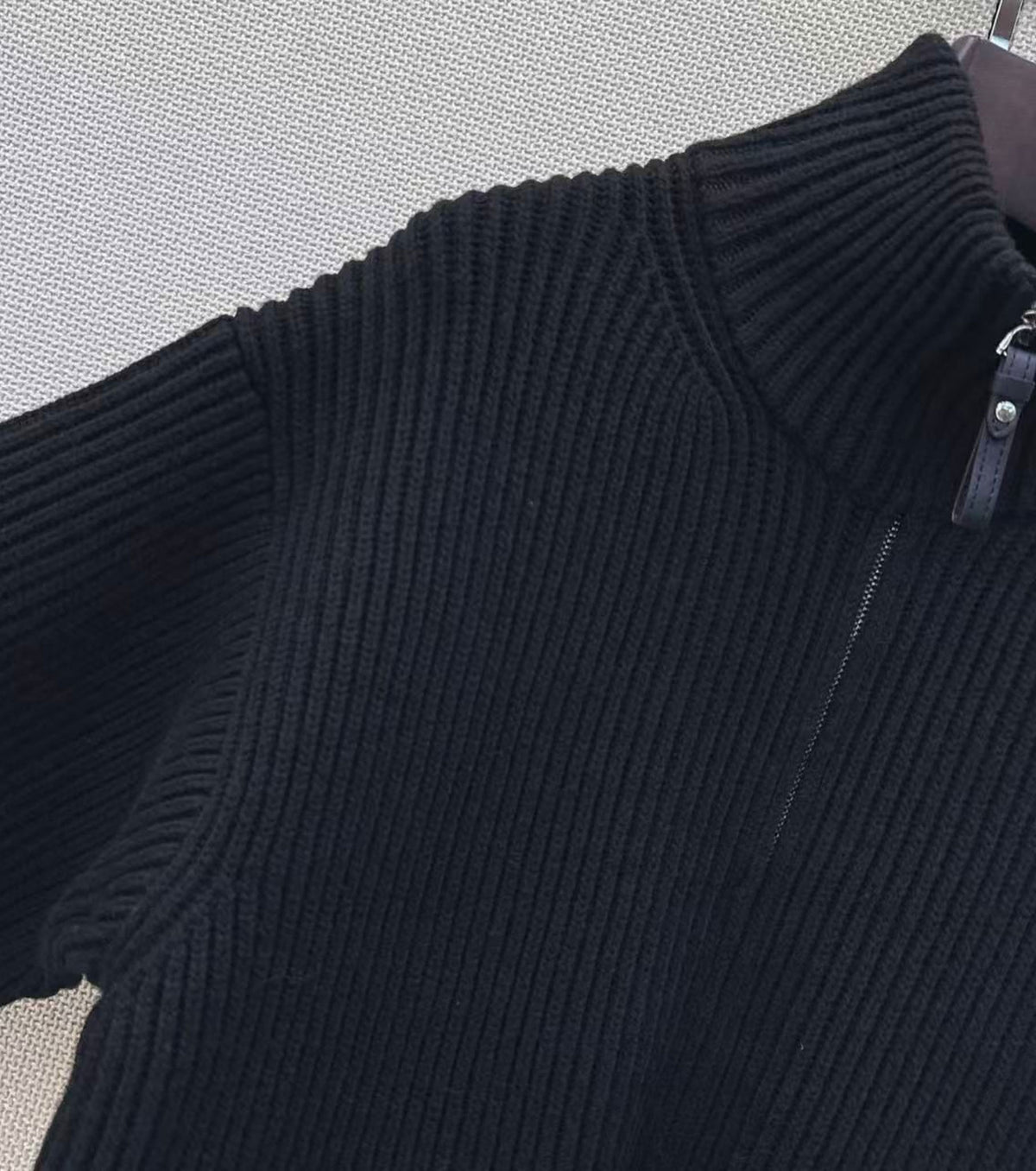 Blouson détails cuir