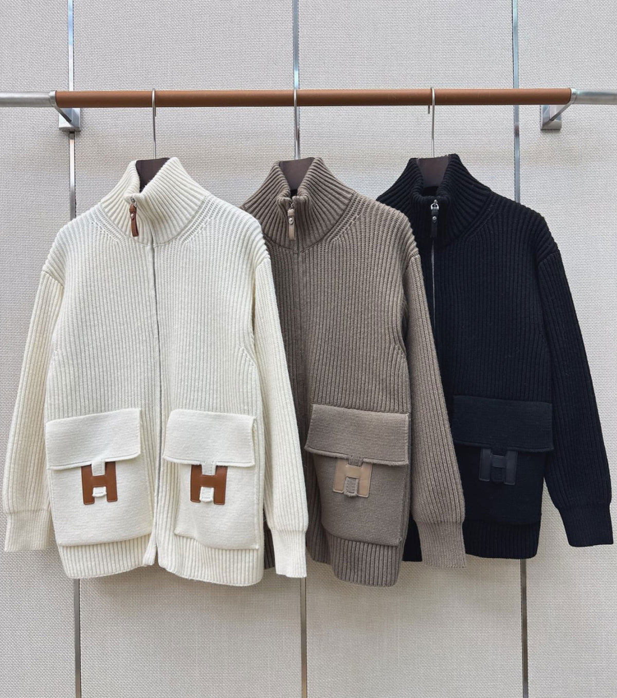Blouson détails cuir