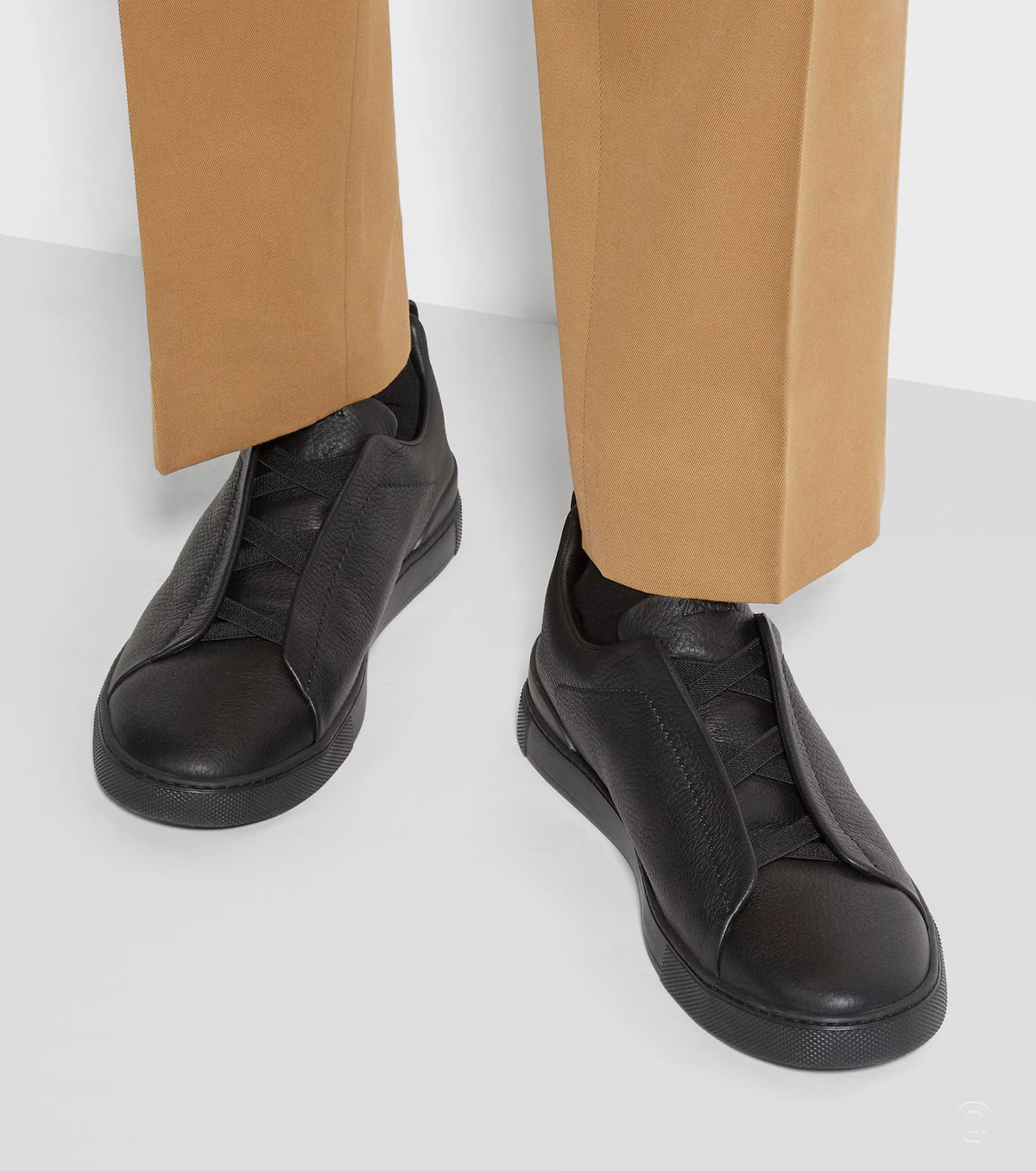 Deerskin Triple Stitch Sneakers