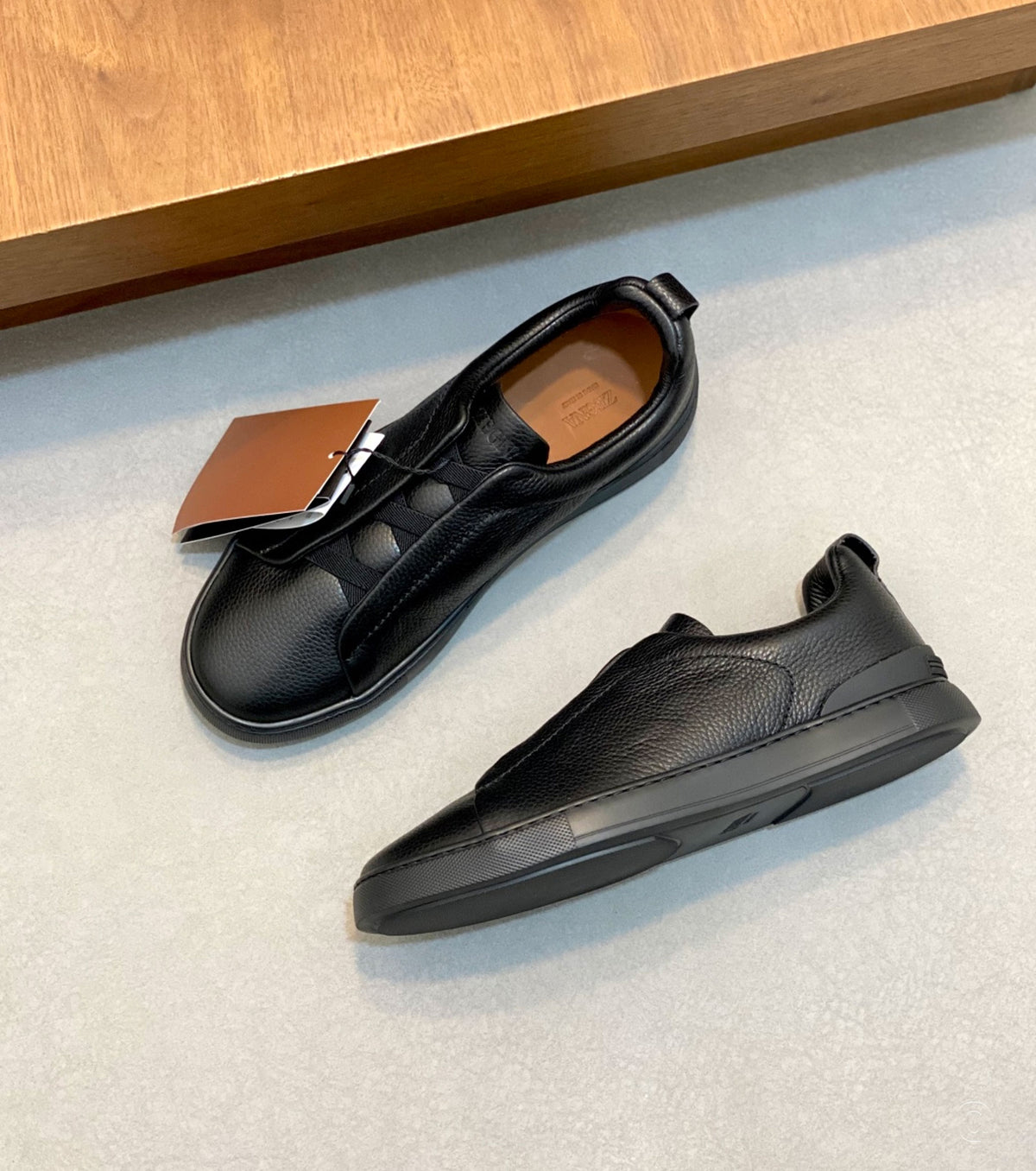 Deerskin Triple Stitch Sneakers