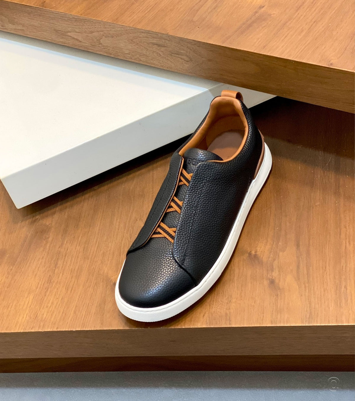 Deerskin Triple Stitch Sneakers