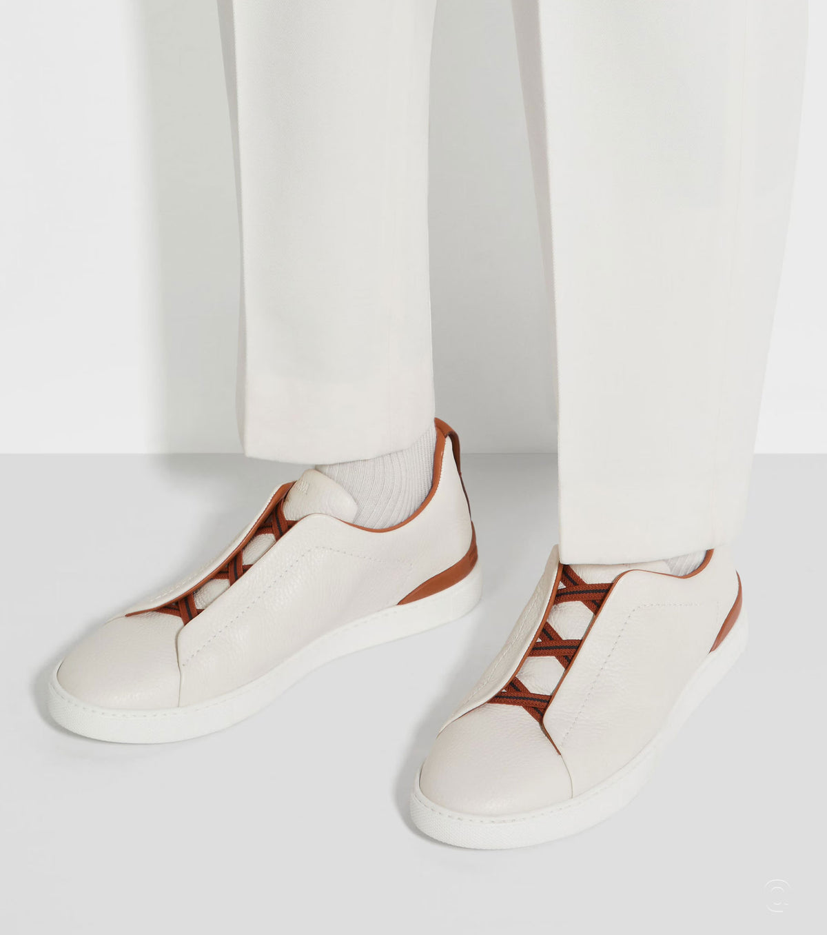 Deerskin Triple Stitch Sneakers