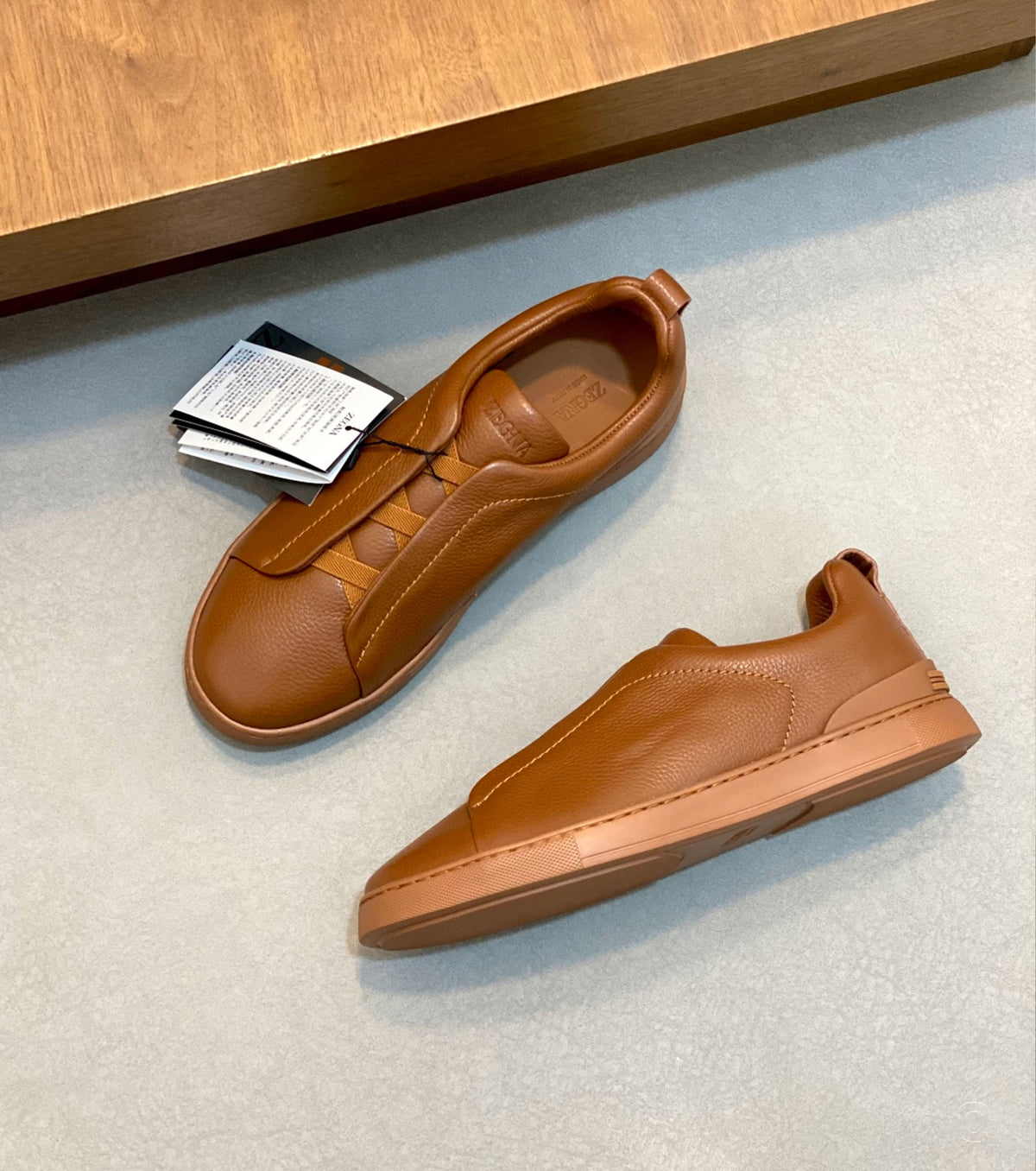 Deerskin Triple Stitch Sneakers