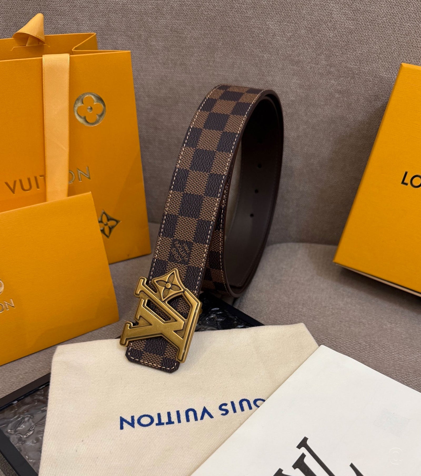 Flower Damier Phriendship 40mm Belt