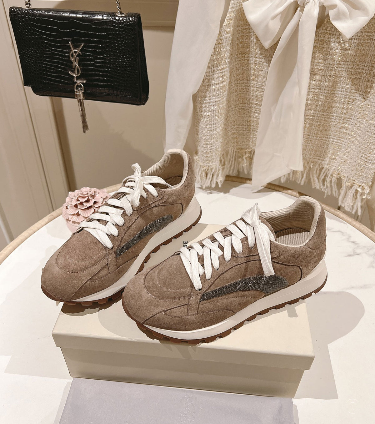 Sneakers with Decorative Gems