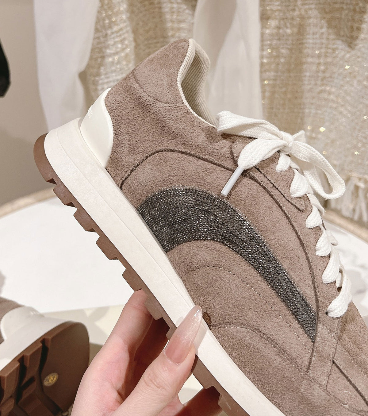 Sneakers with Decorative Gems