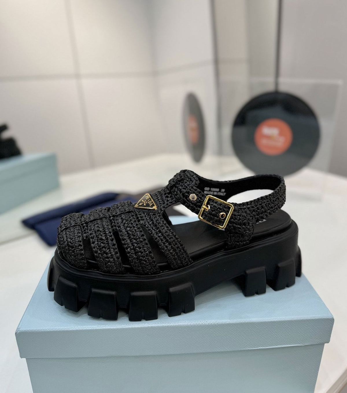 Monolith Crochet Cage sandals