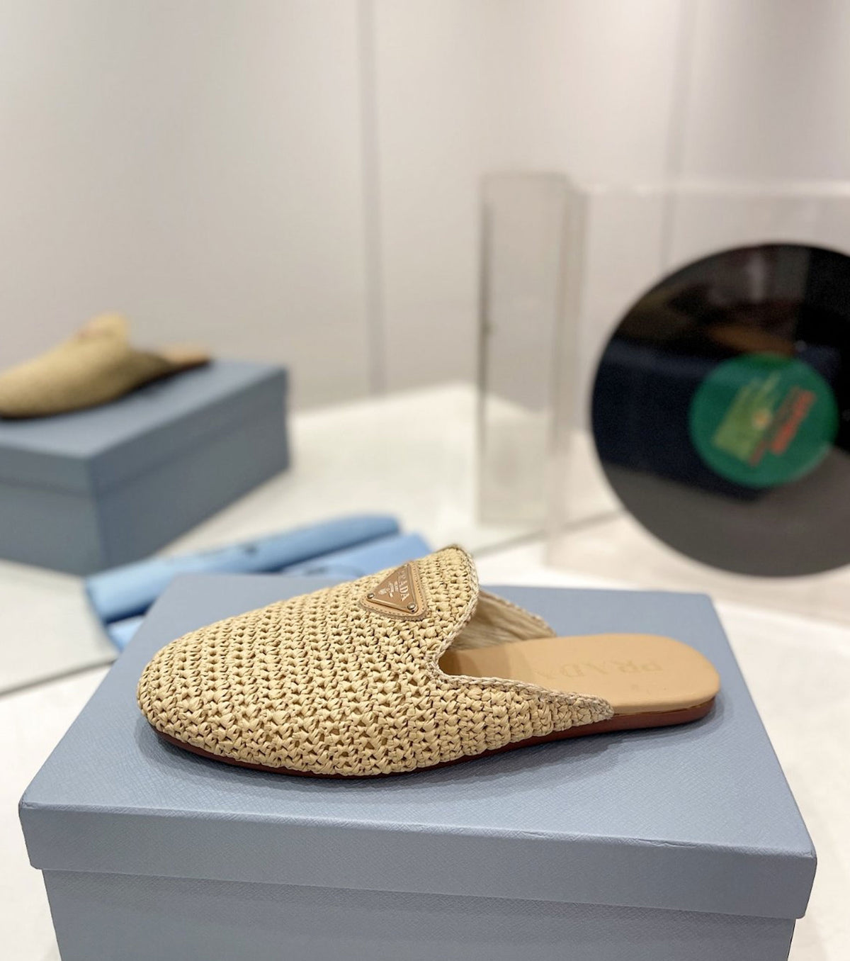 Raffia Mules