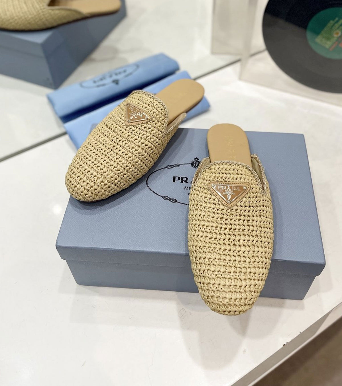 Raffia Mules