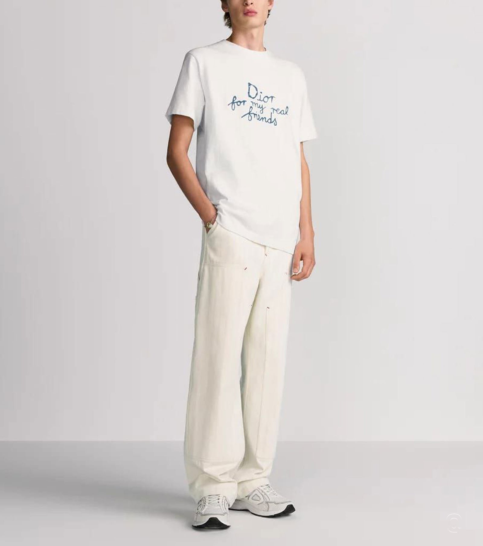 Front of Hylton Nel t-shirt in white - Fashion Dose