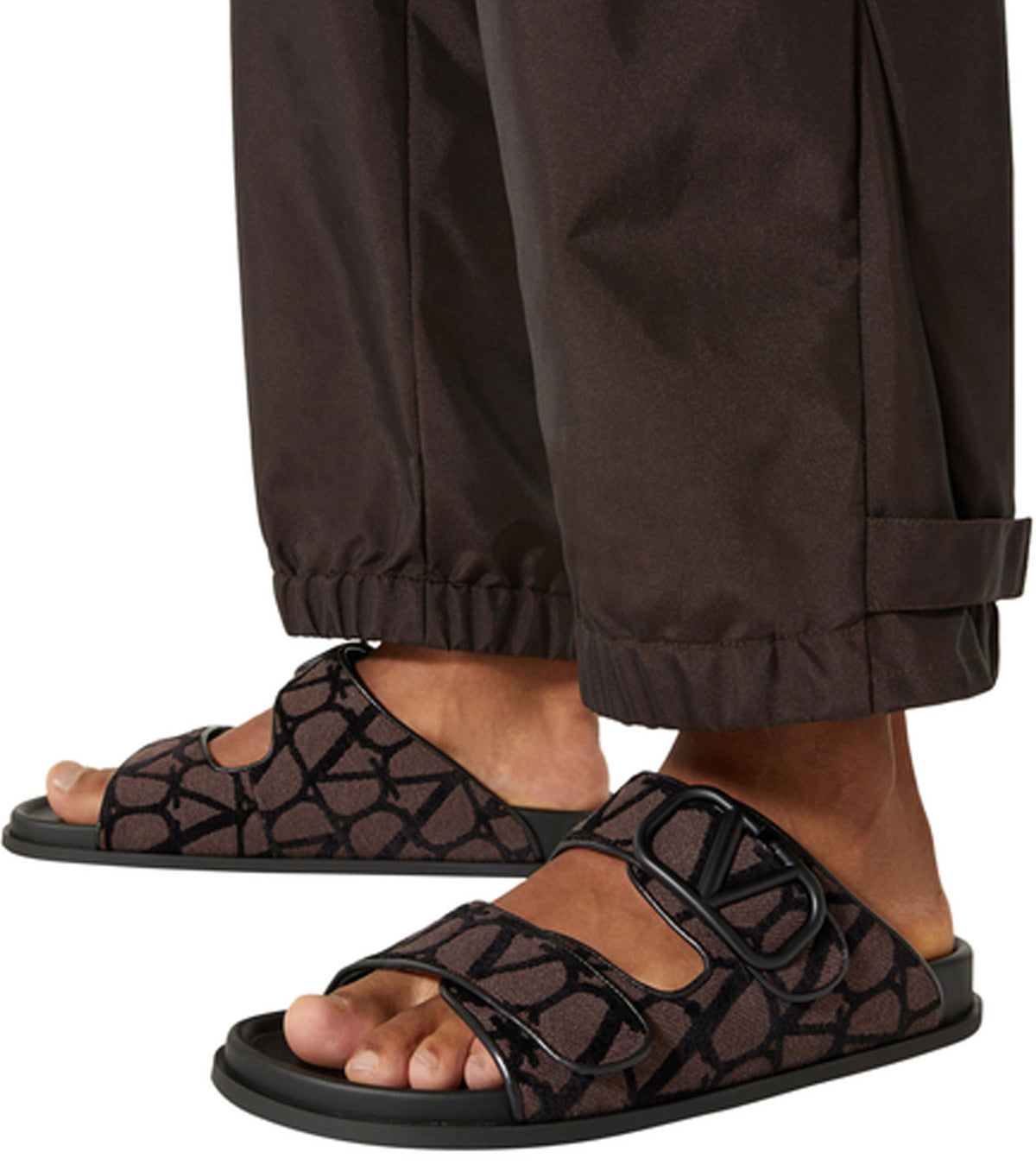 VLogo Toile double-strap sandals