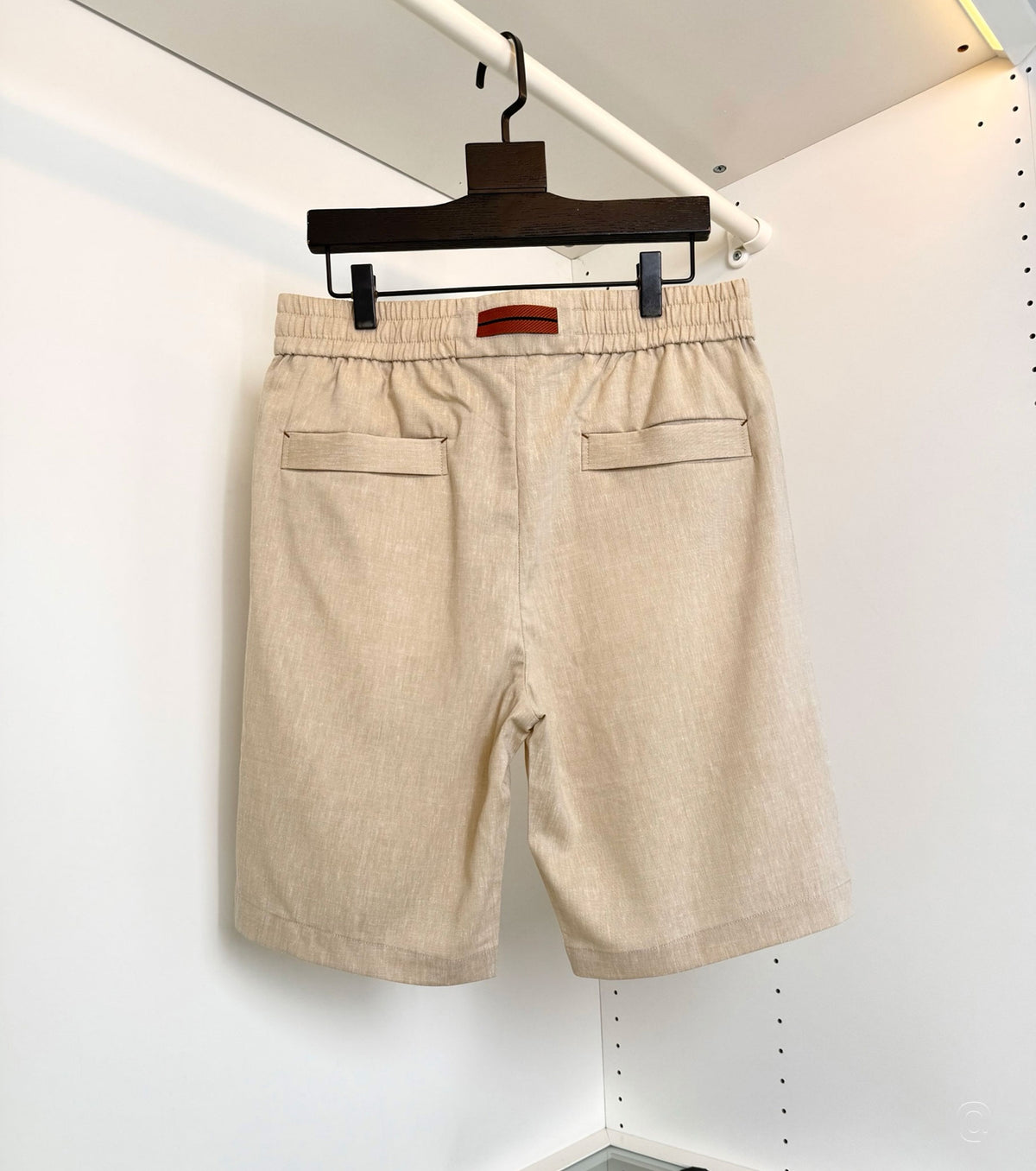 Linen bermuda shorts