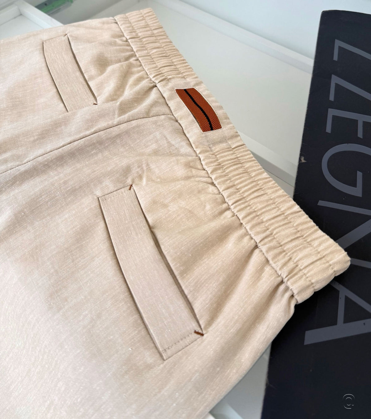 Linen bermuda shorts