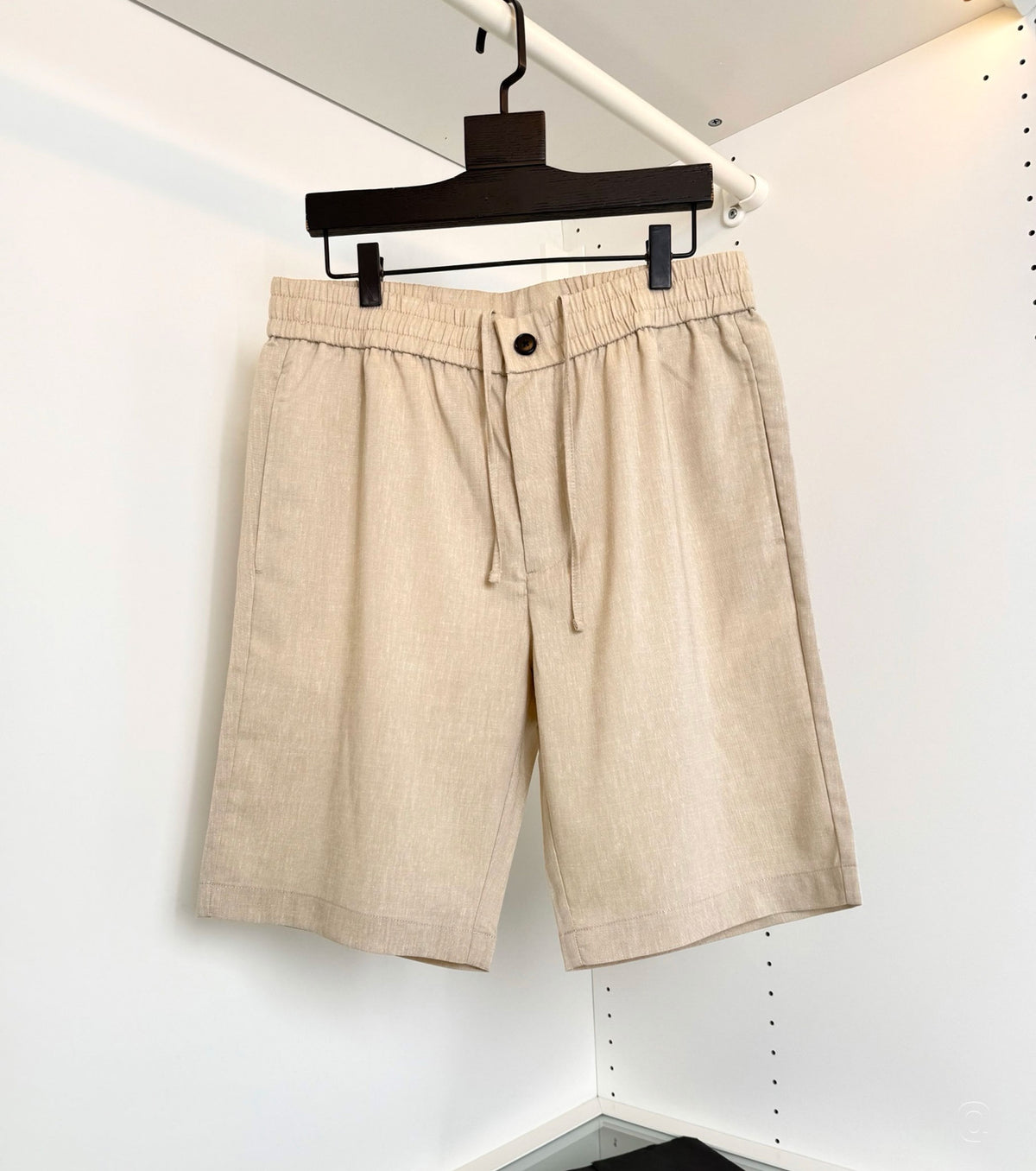 Linen bermuda shorts