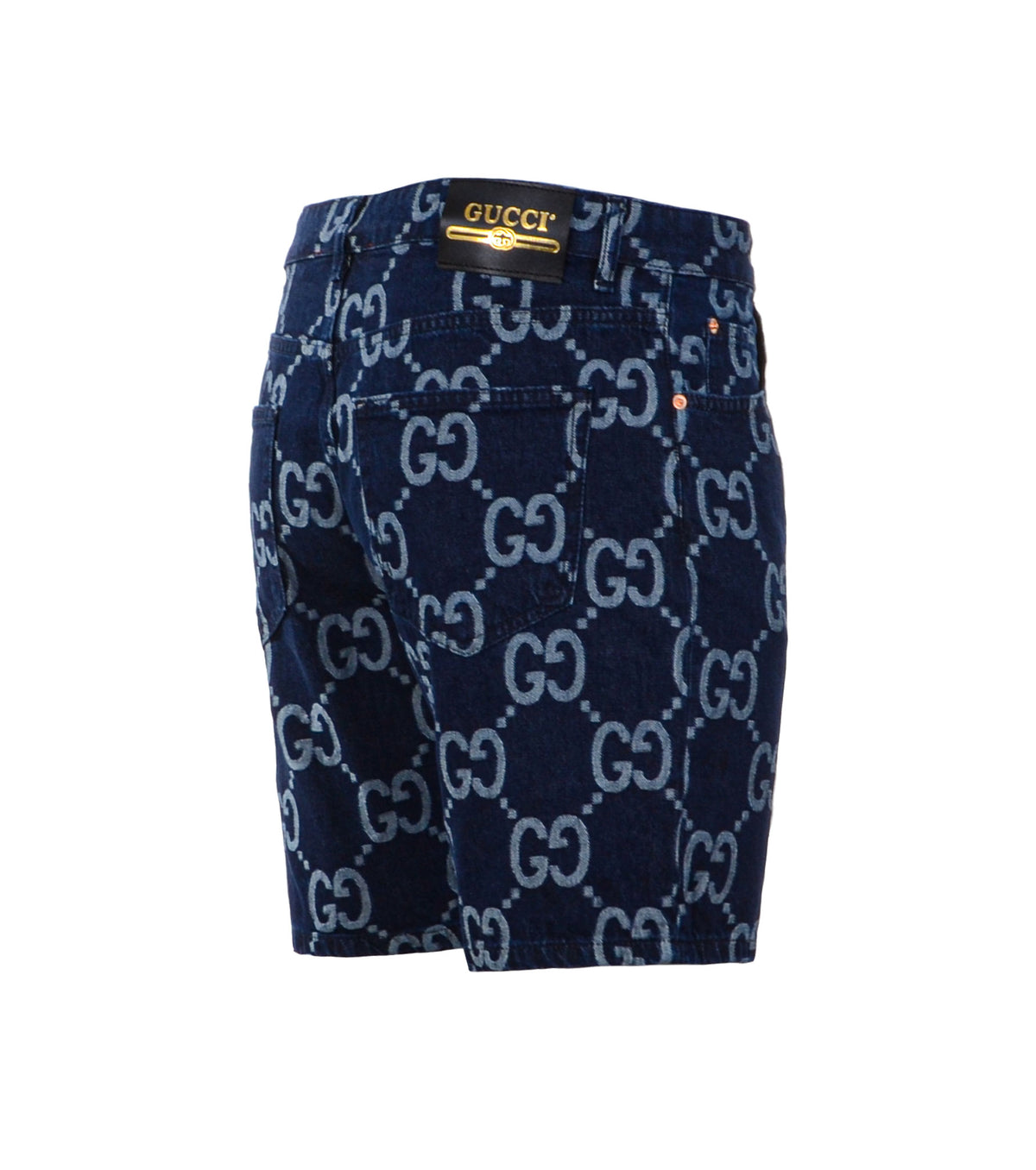 GG Print Denim Shorts