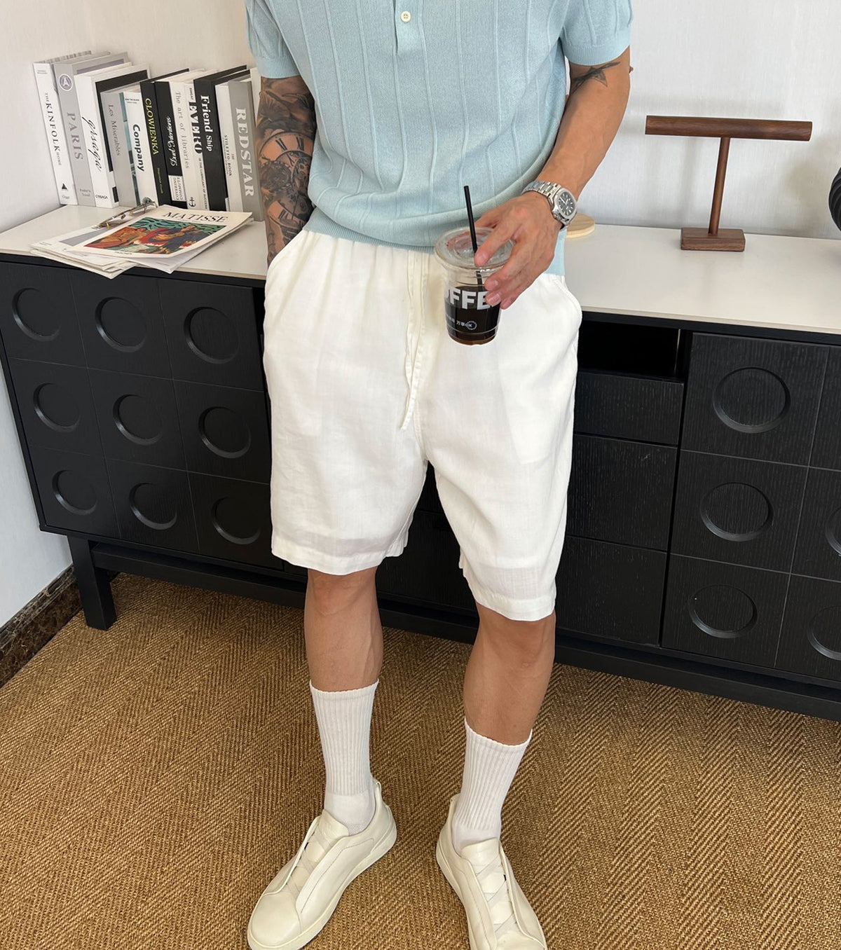 Мъжки ленени бермуди