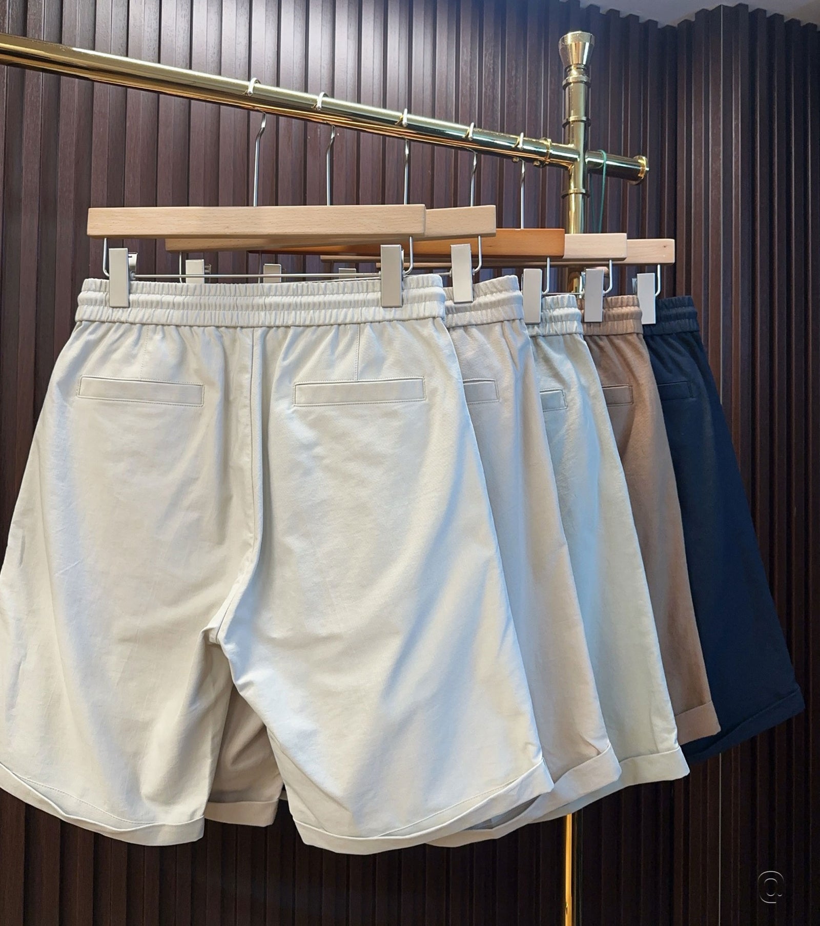 Linen bermuda shorts