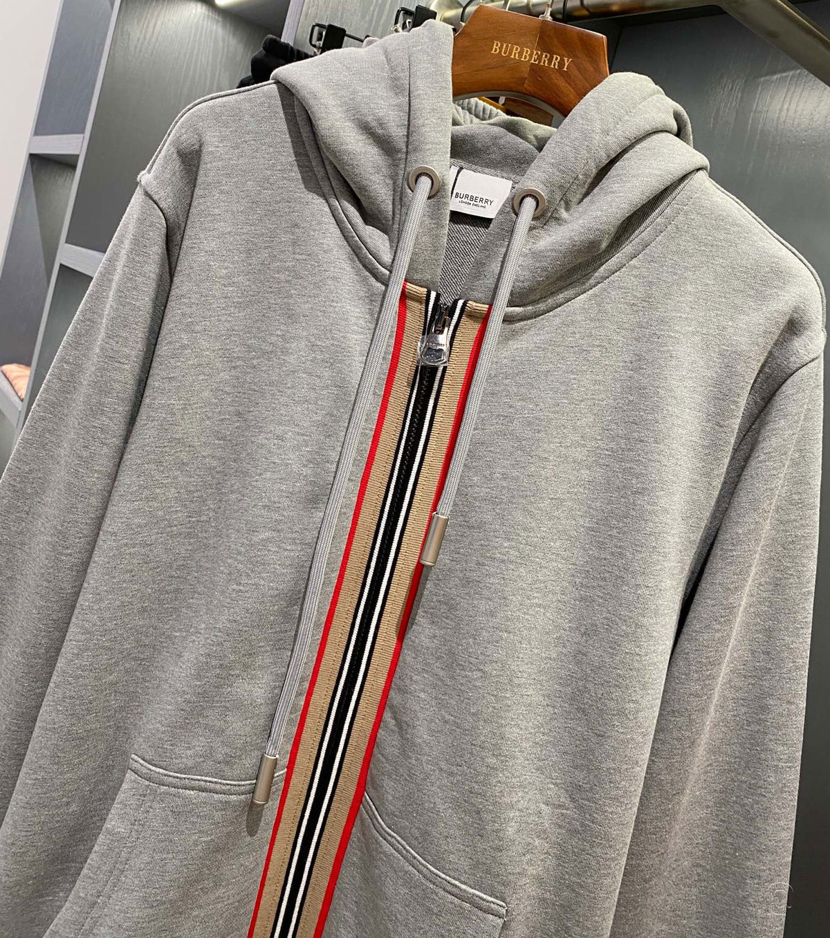 Icon Stripe Zip Hoodie