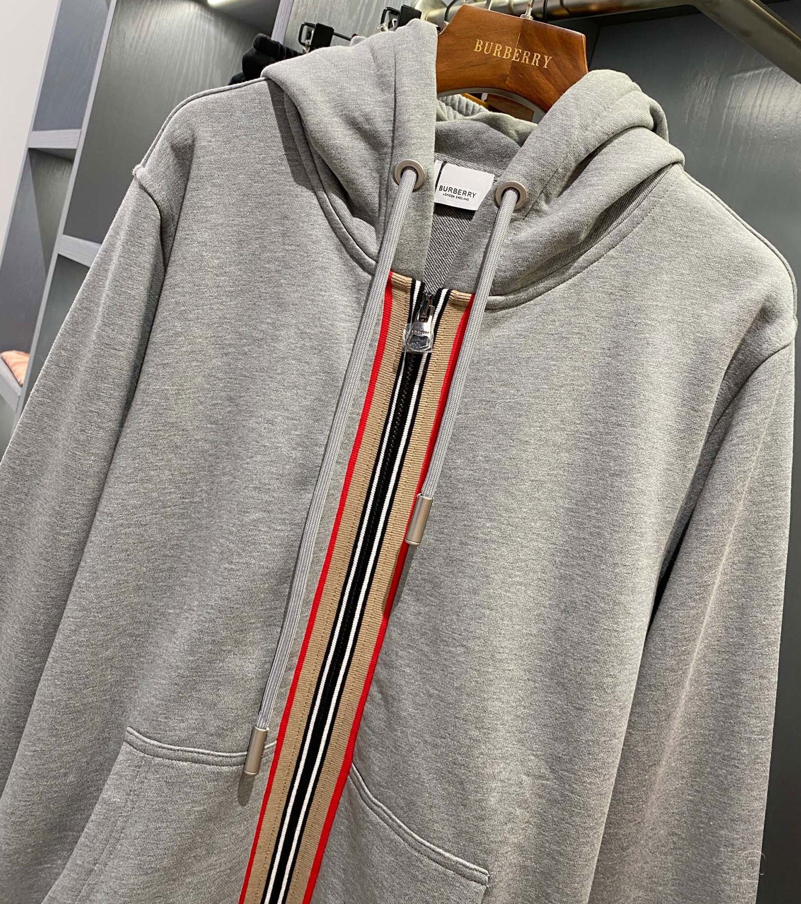 Icon Stripe Zip Hoodie