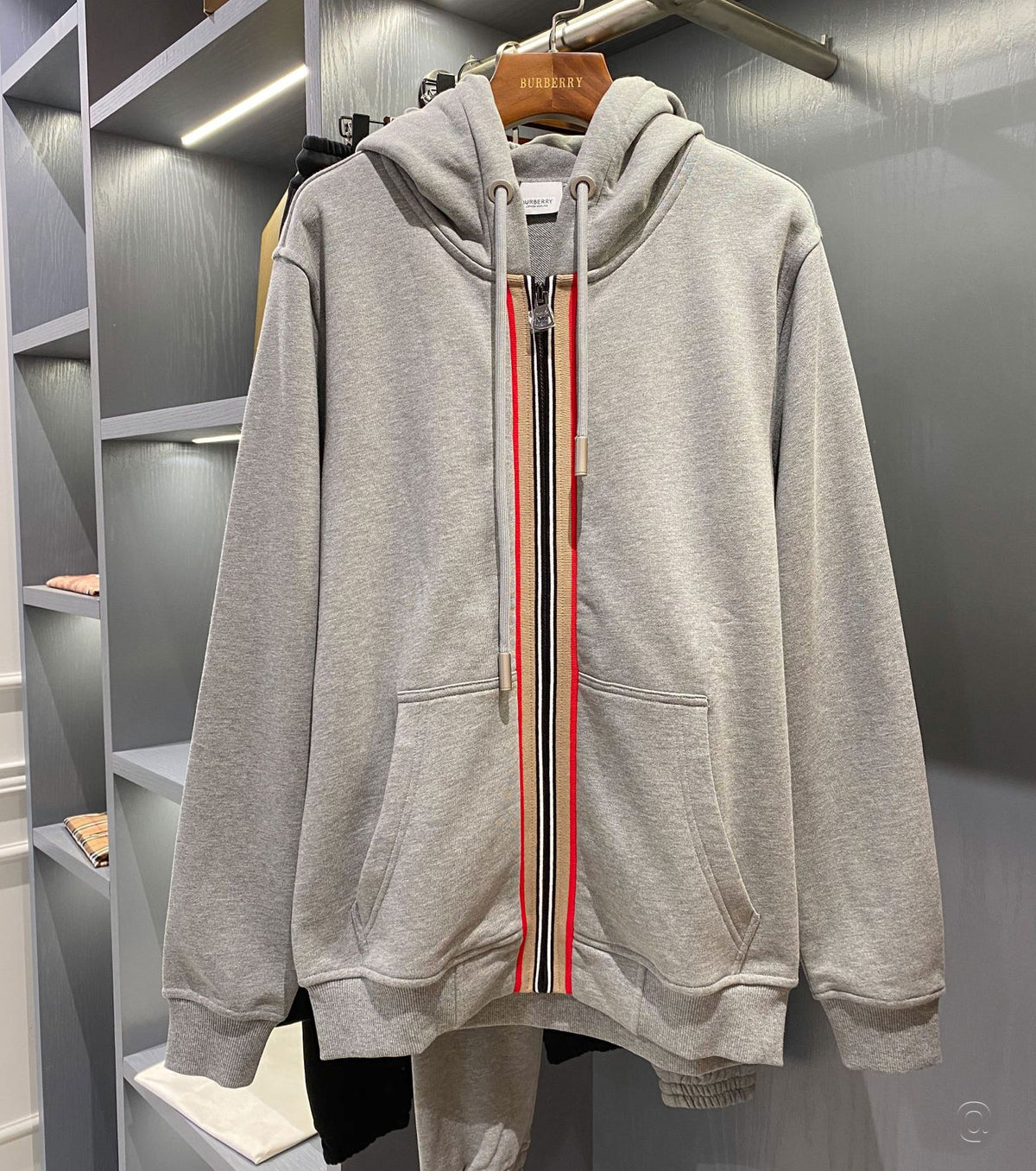 Icon Stripe Zip Hoodie