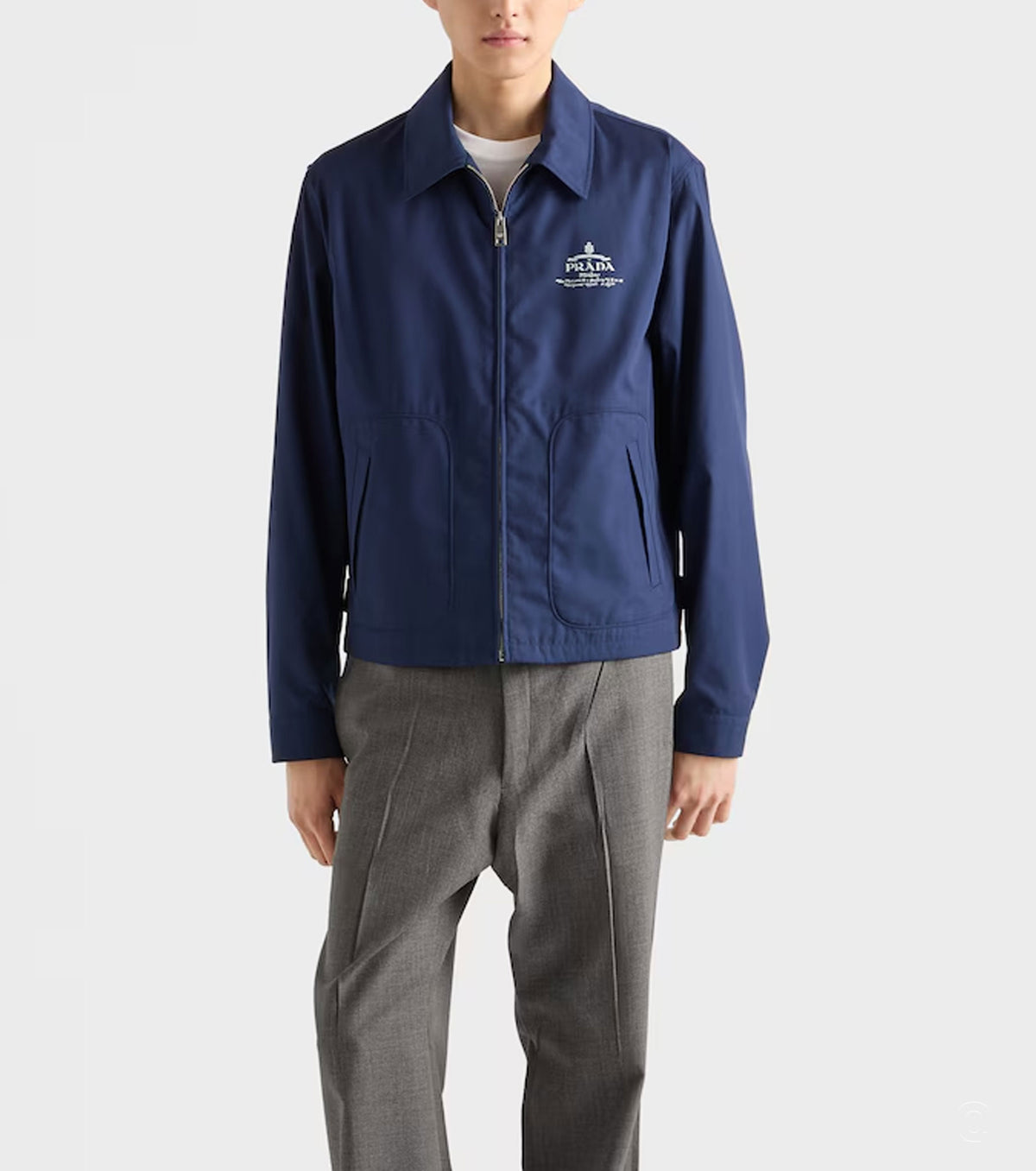 Cotton blend blouson jacket PRA8114