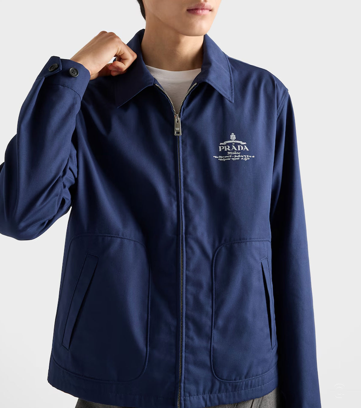 Cotton blend blouson jacket PRA8114