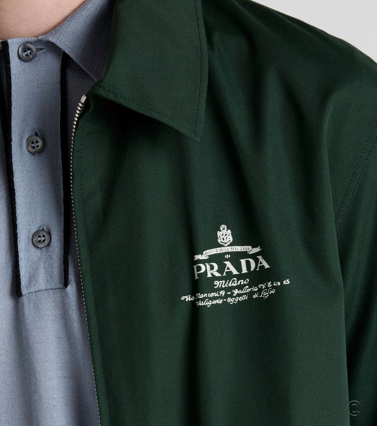 Cotton blend blouson jacket PRA8114