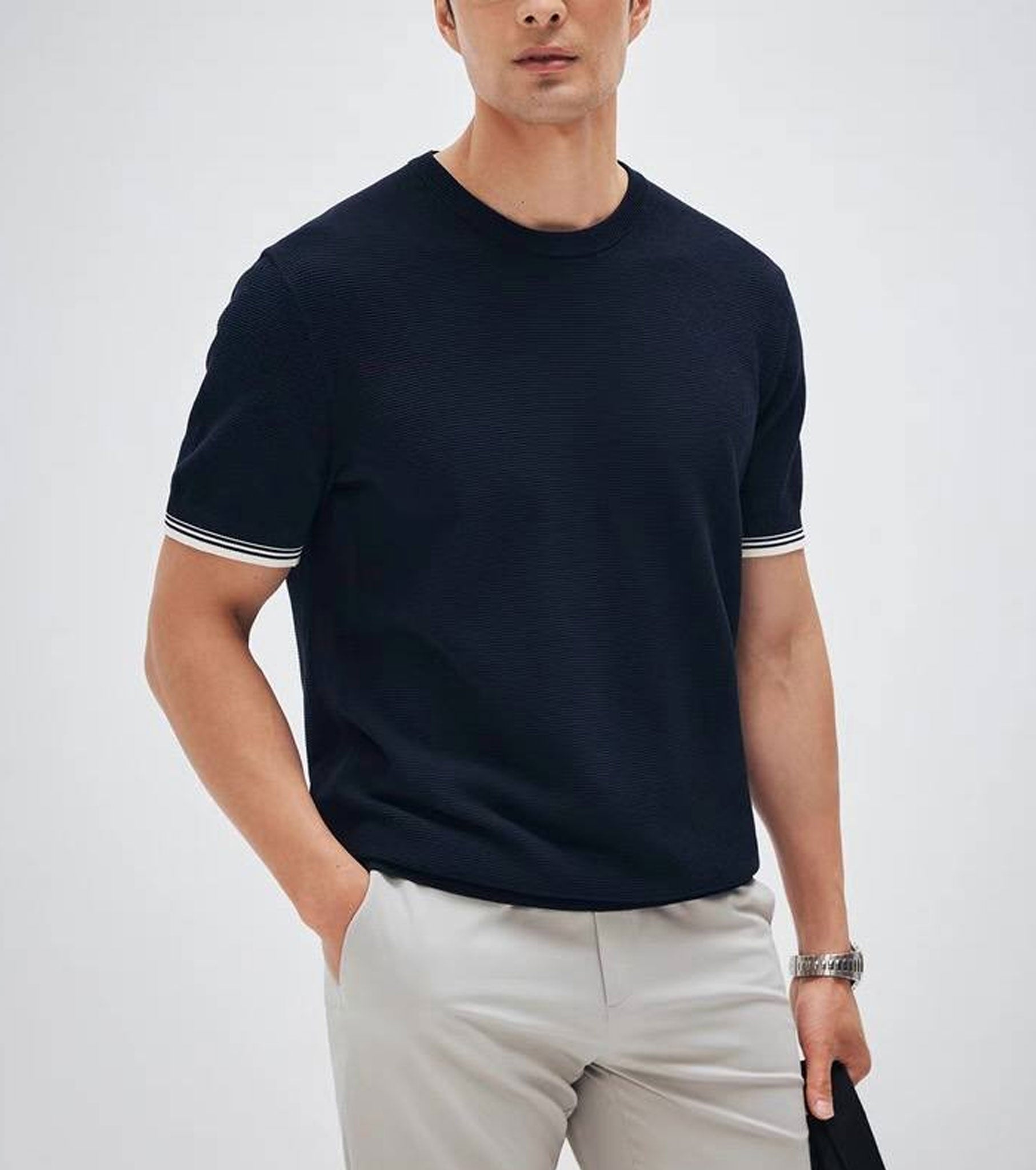 Fine-Knitted T-shirt