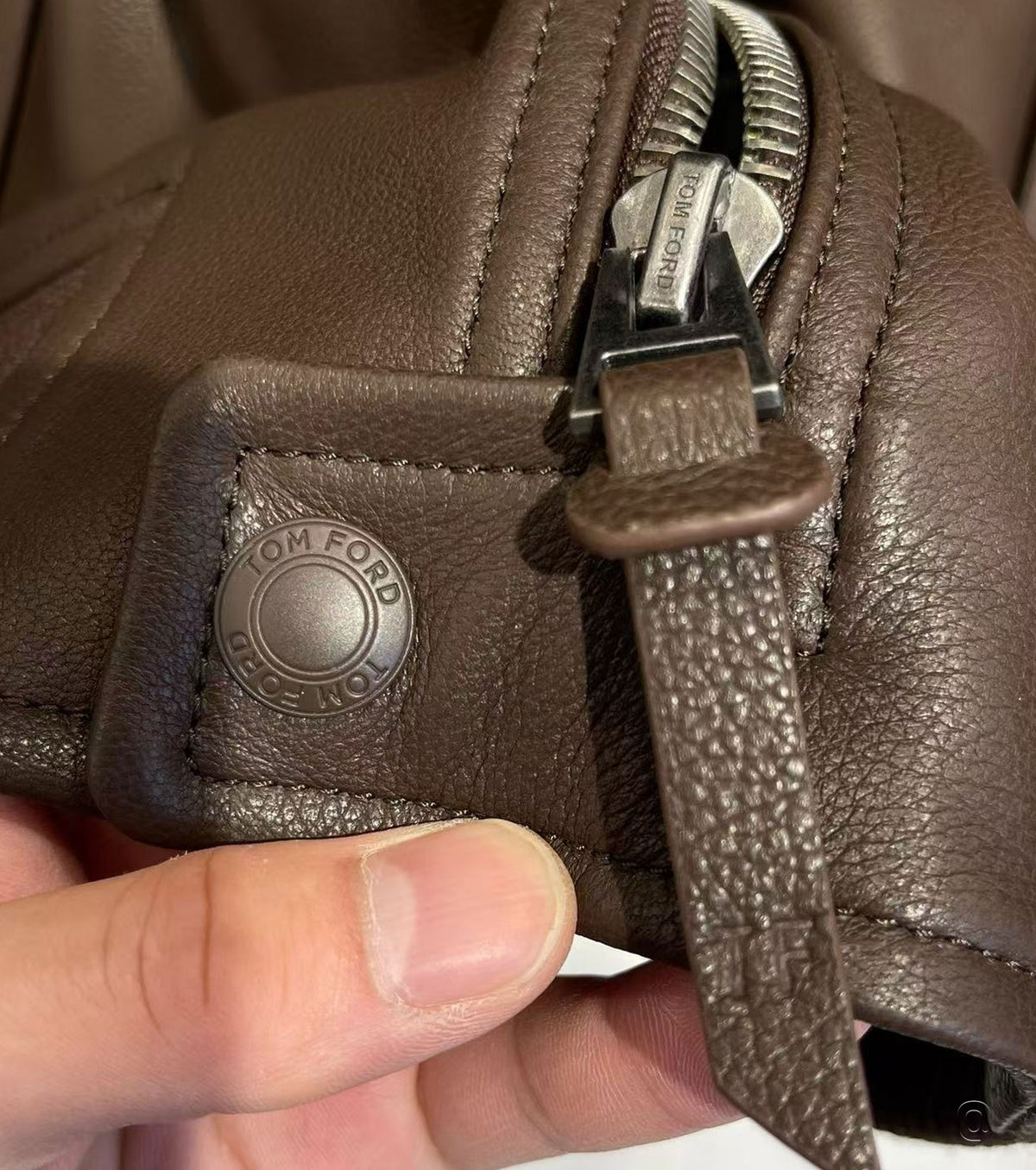 Мъжки бомбър естествена кожа