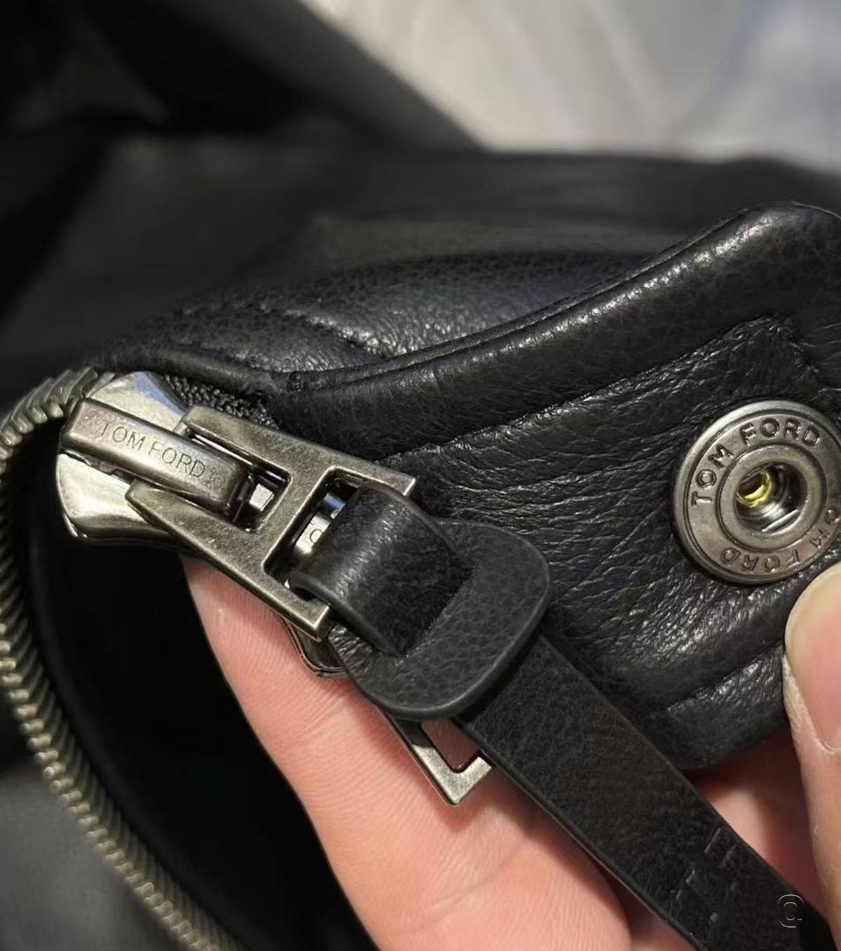 Мъжки бомбър естествена кожа