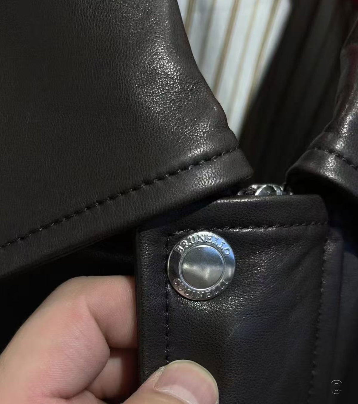 Мъжки бомбър естествена кожа