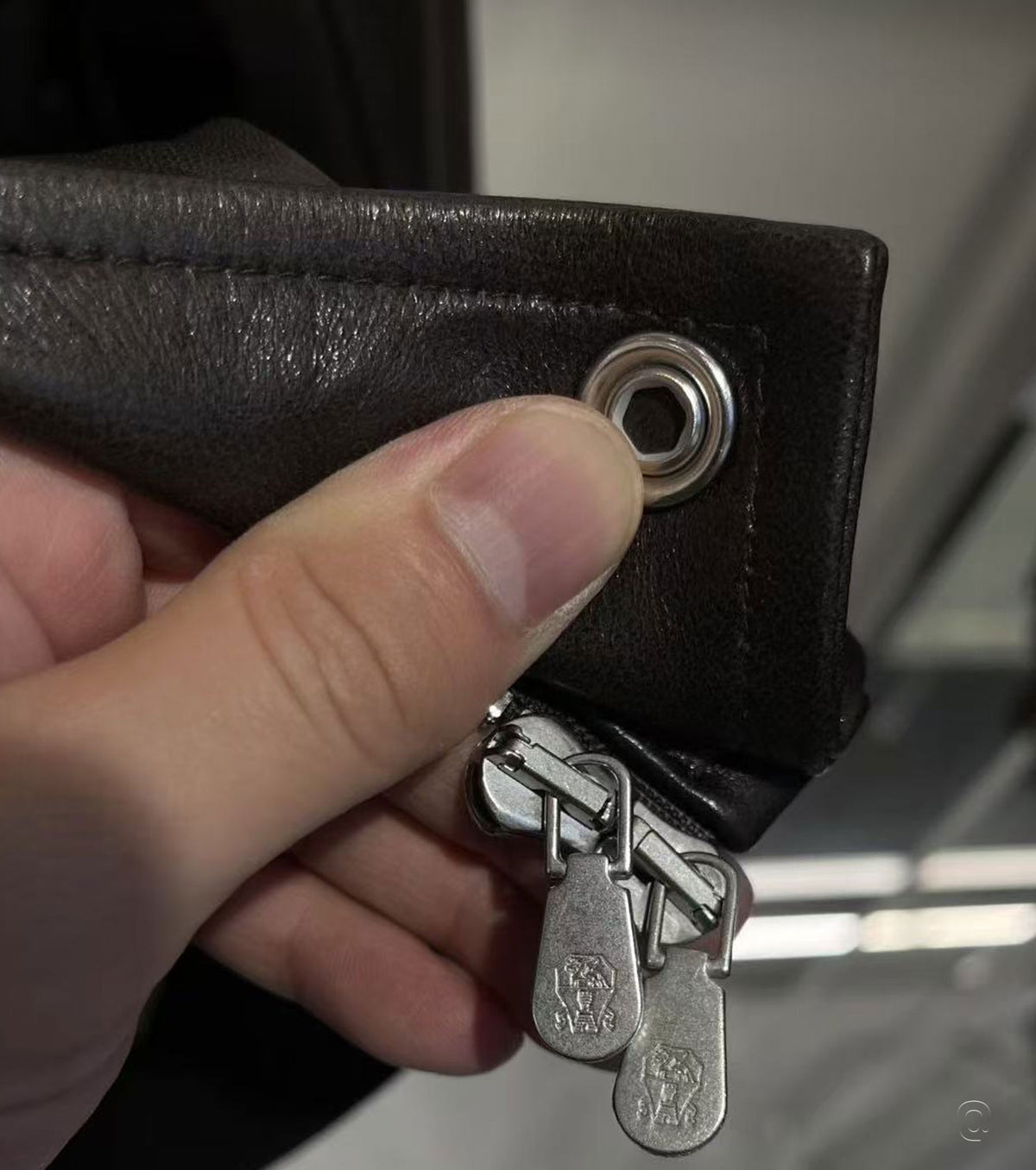 Мъжки бомбър естествена кожа