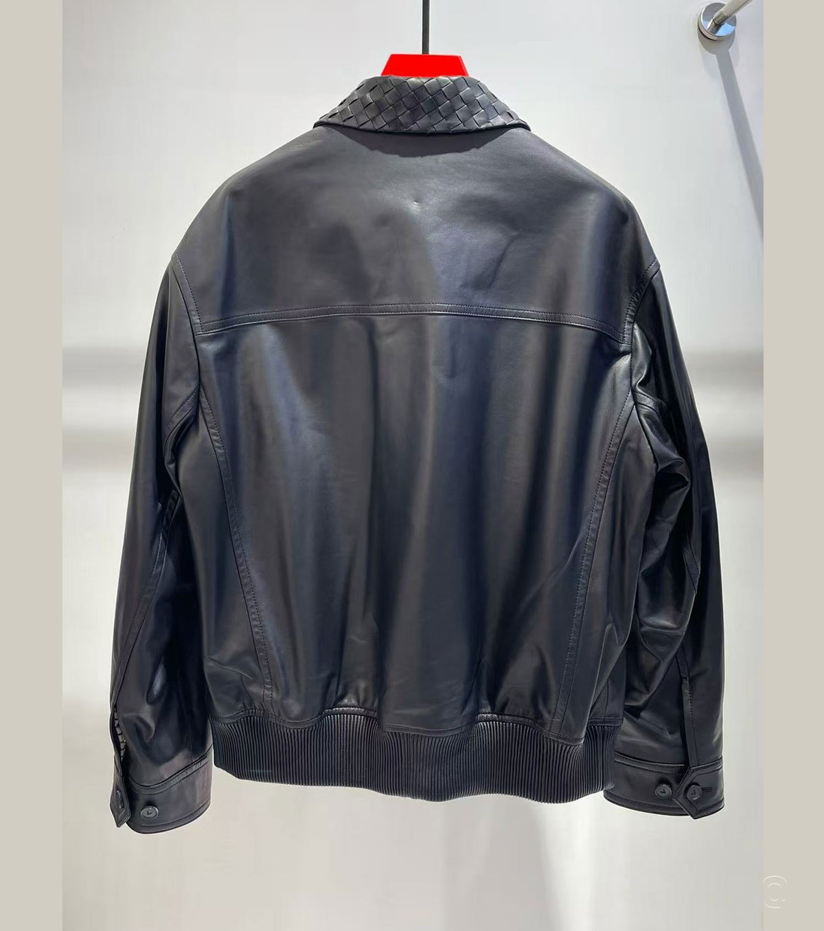 Мъжки бомбър естествена кожа