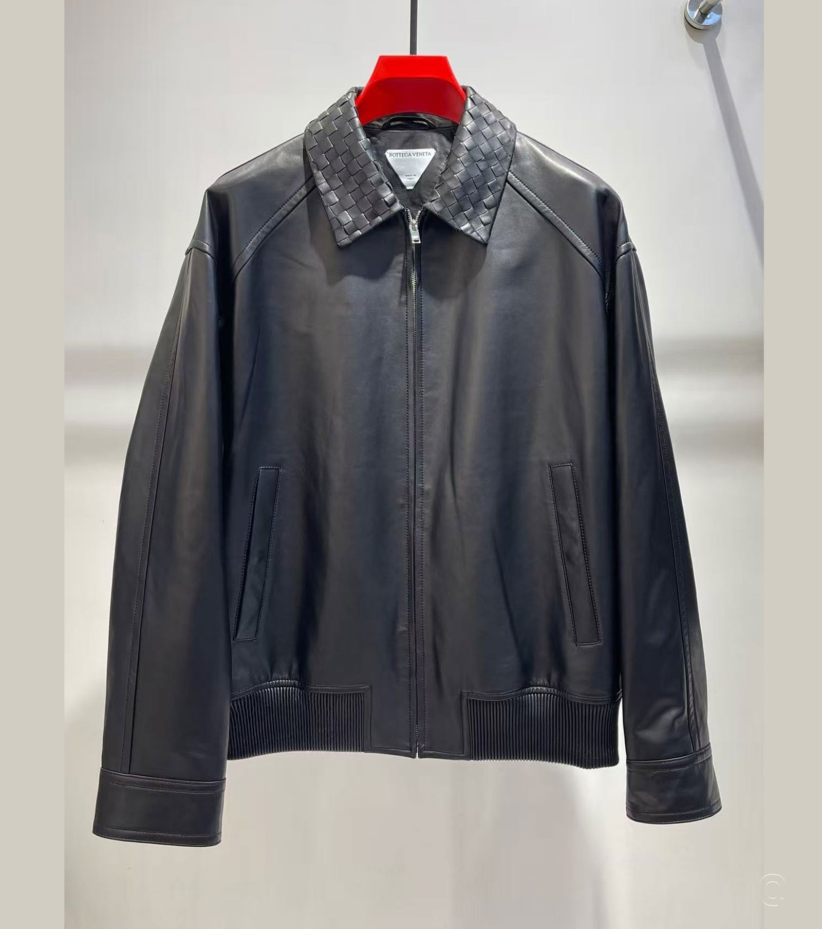 Мъжки бомбър естествена кожа