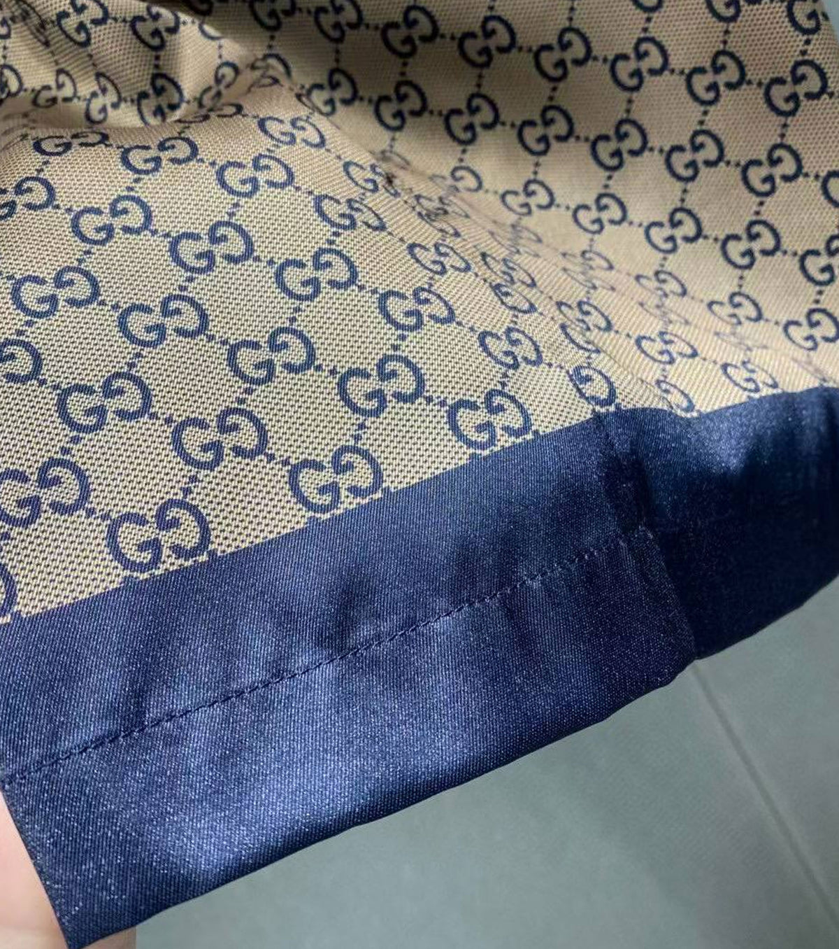 Printed Silk Twill Shorts