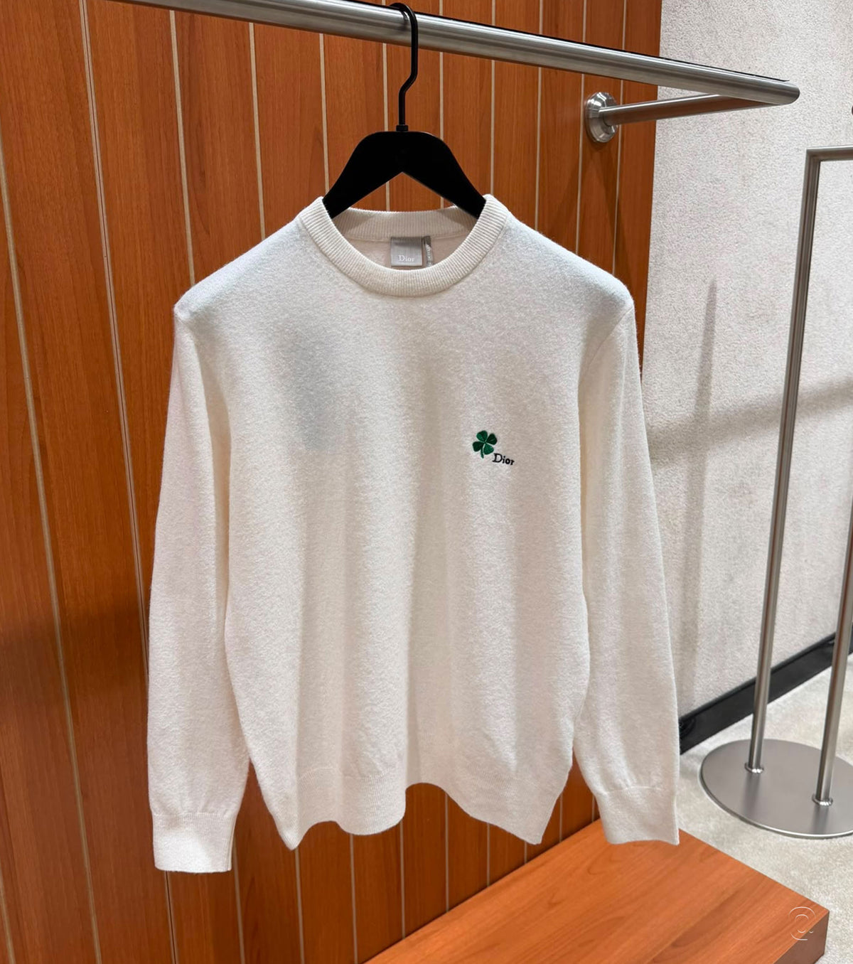 Sweater with Clover Embroidery