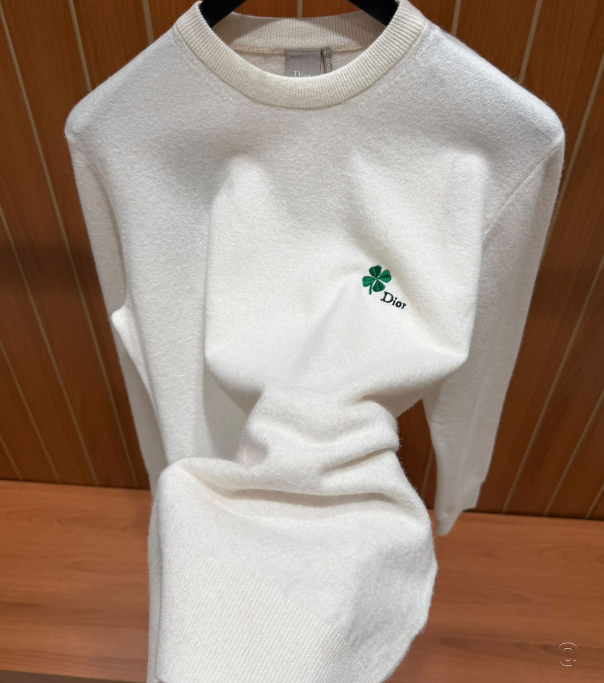 Sweater with Clover Embroidery