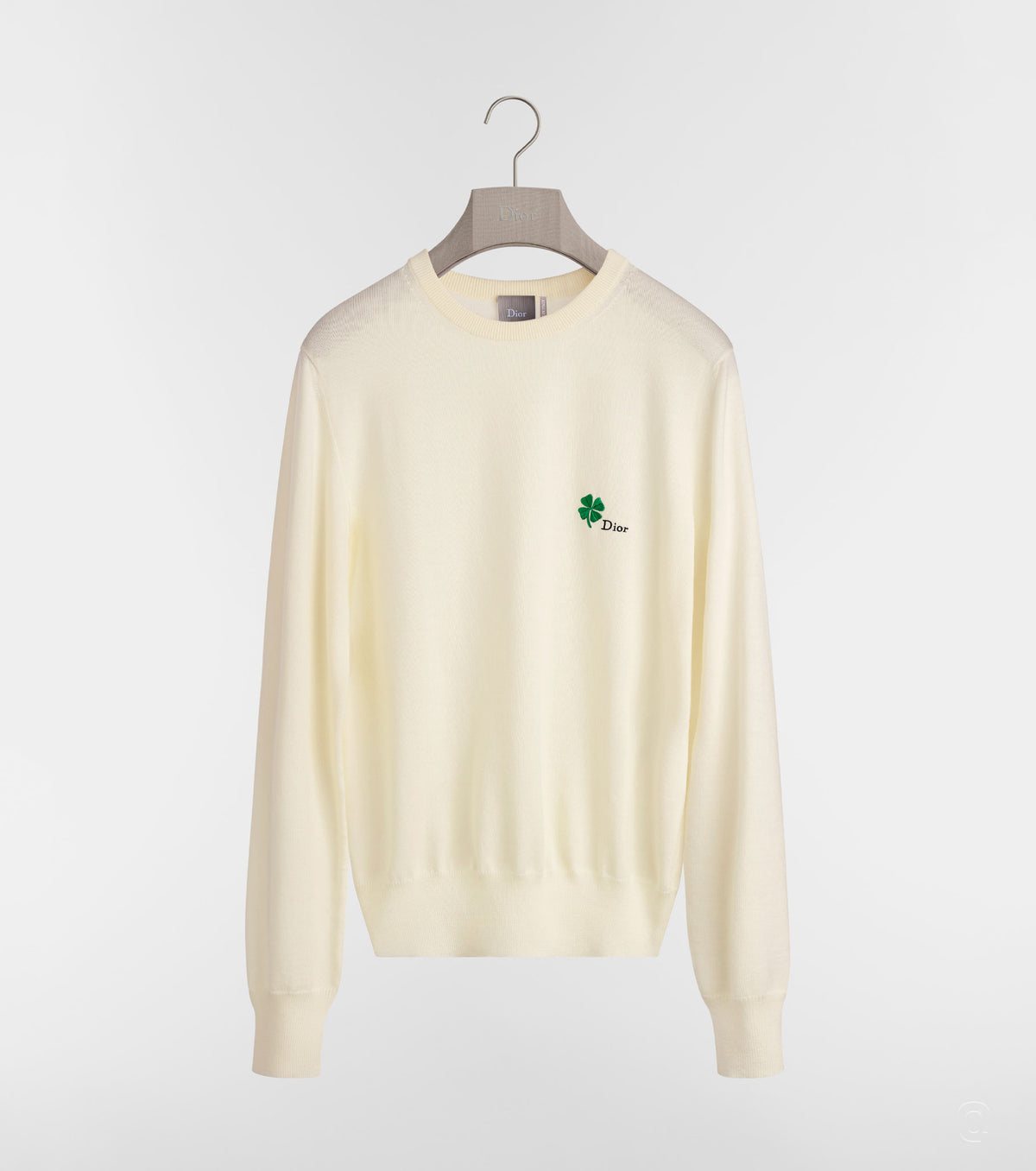 Sweater with Clover Embroidery