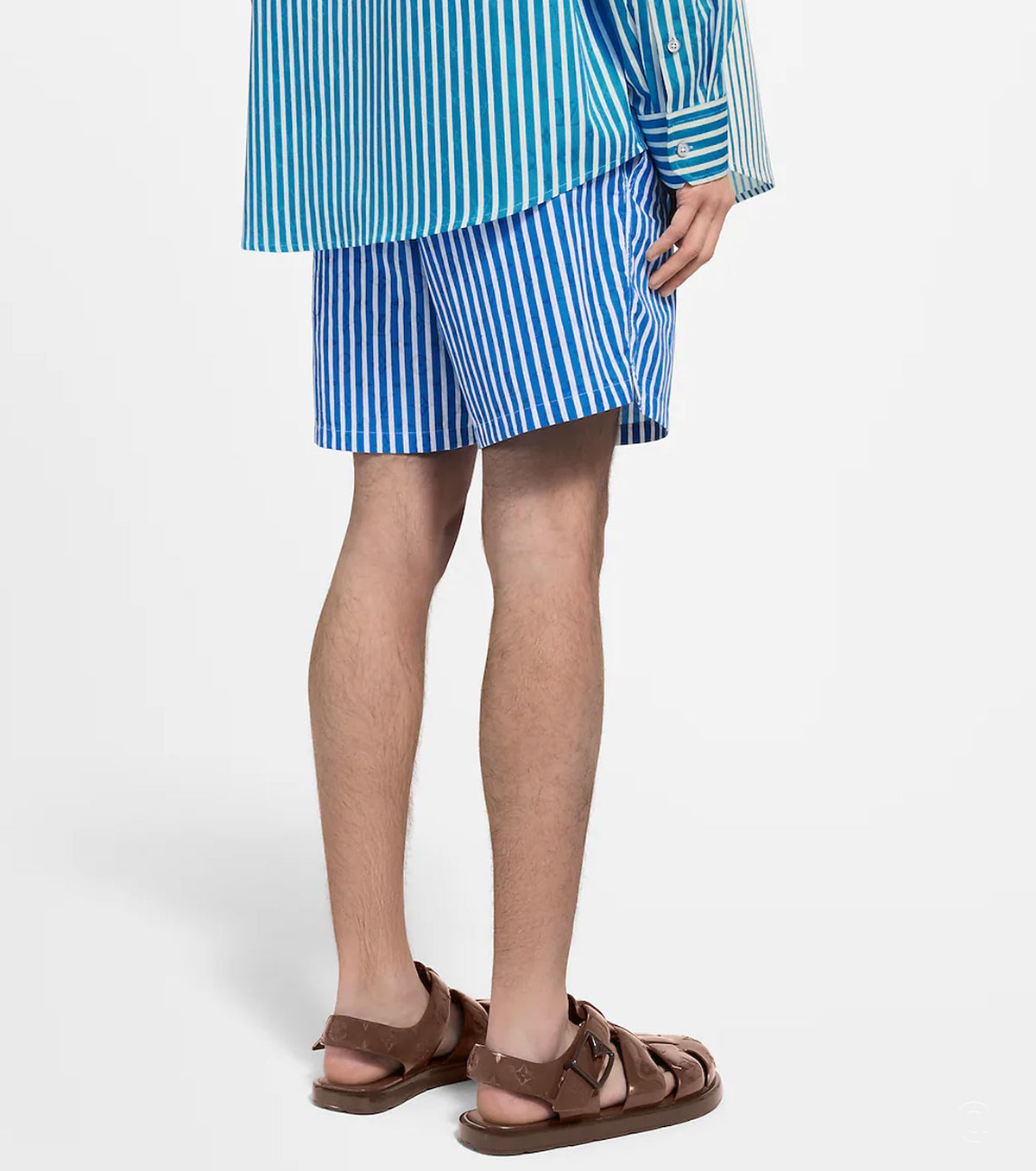 Monogram Striped Swim Shorts 26-8359