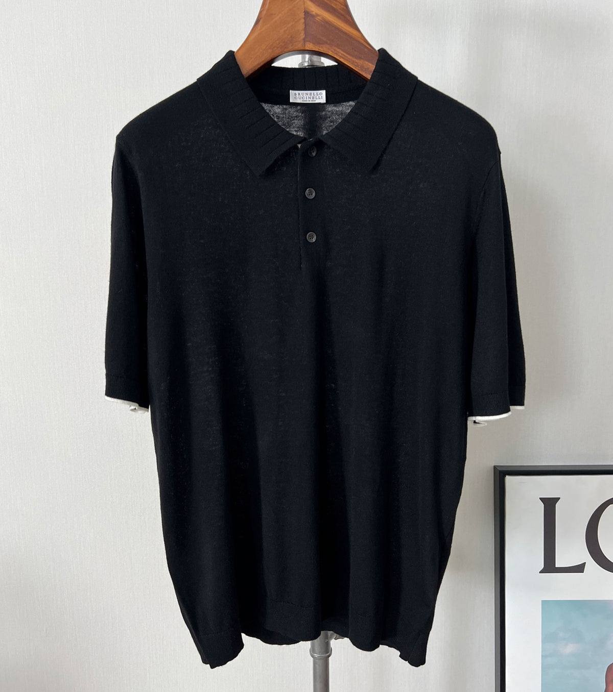 Men fine knitted T-shirt