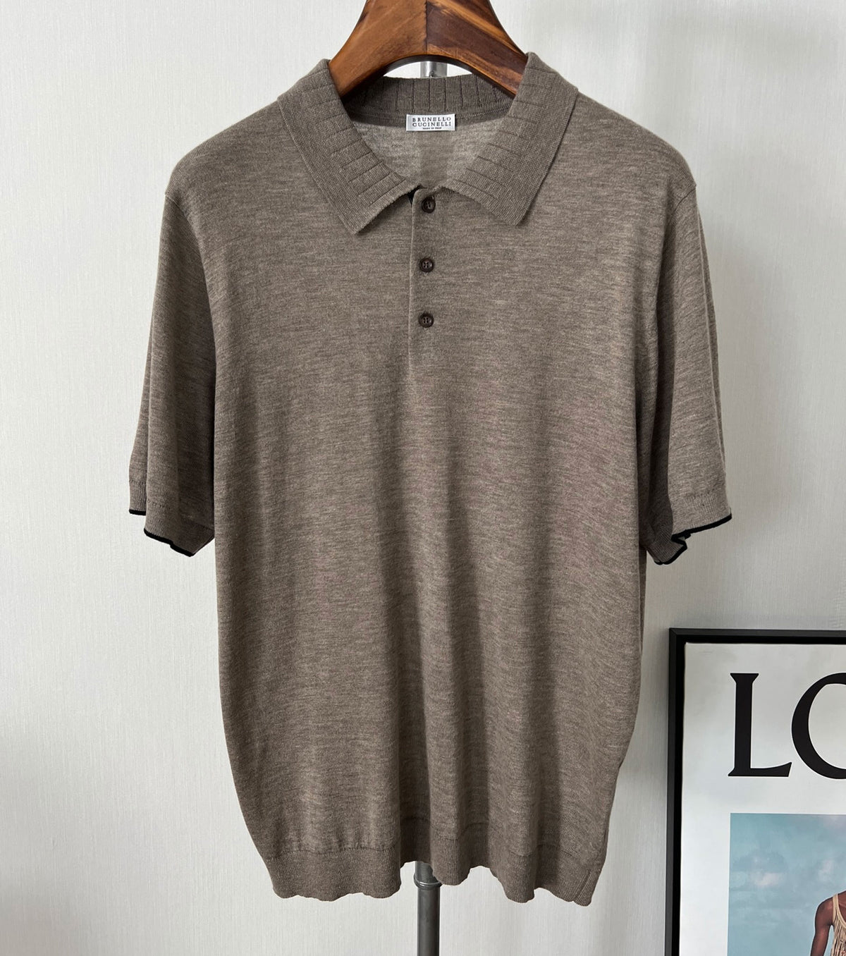 Men fine knitted T-shirt