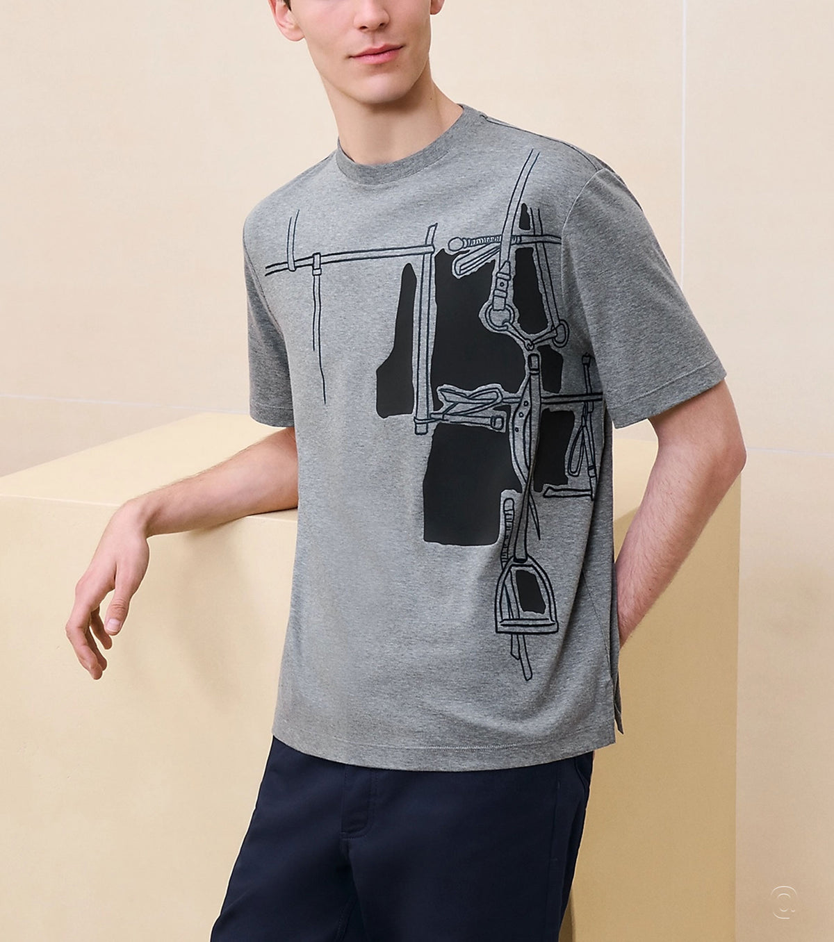 &quot;Harnais en Gouache 3D&quot; Тениска 