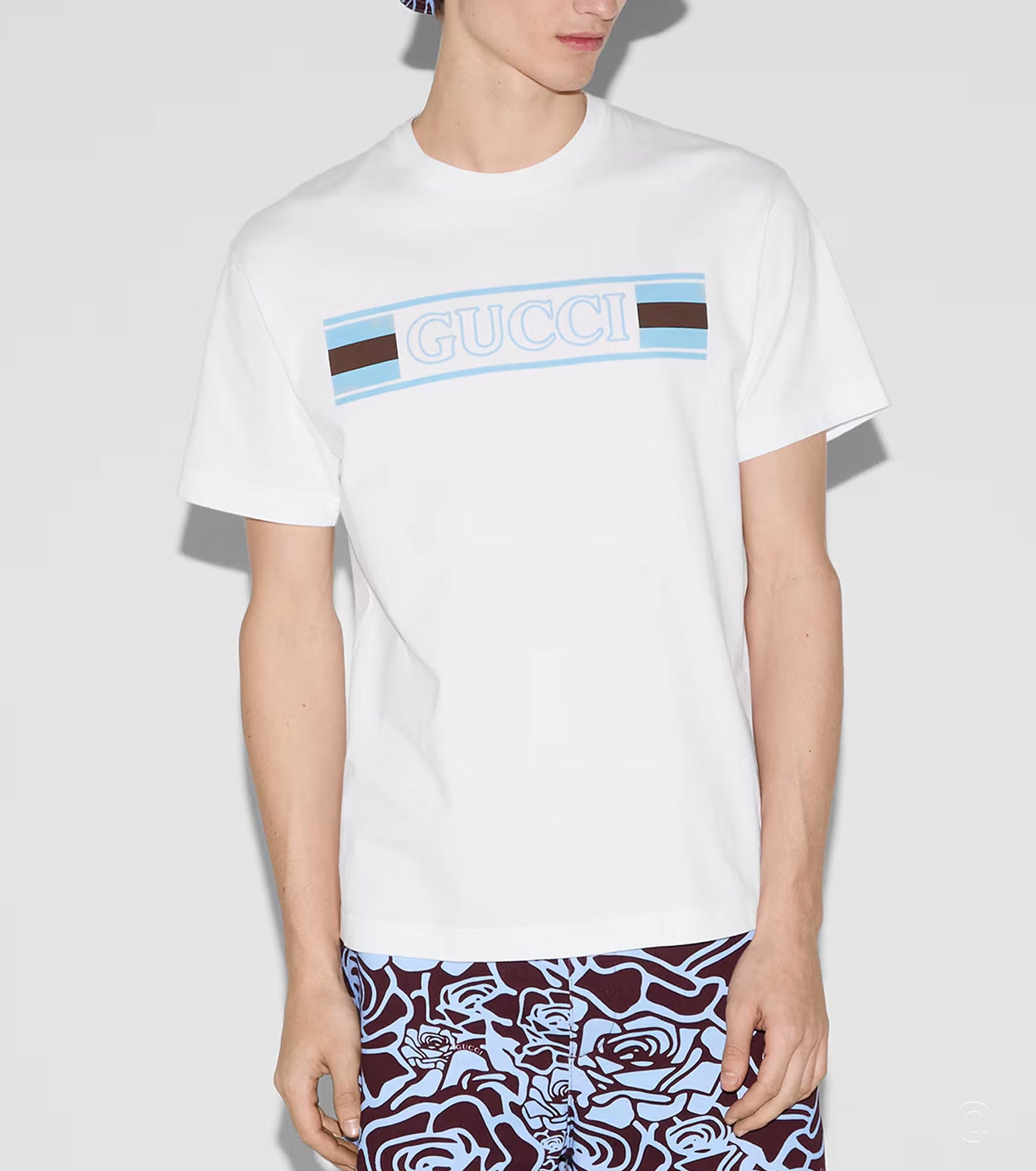 Printed cotton jersey T-shirt GC1081