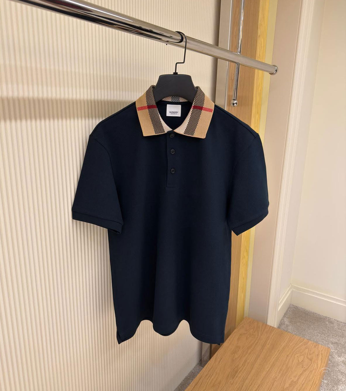 Check Collar Cotton Polo Shirt 26-1292