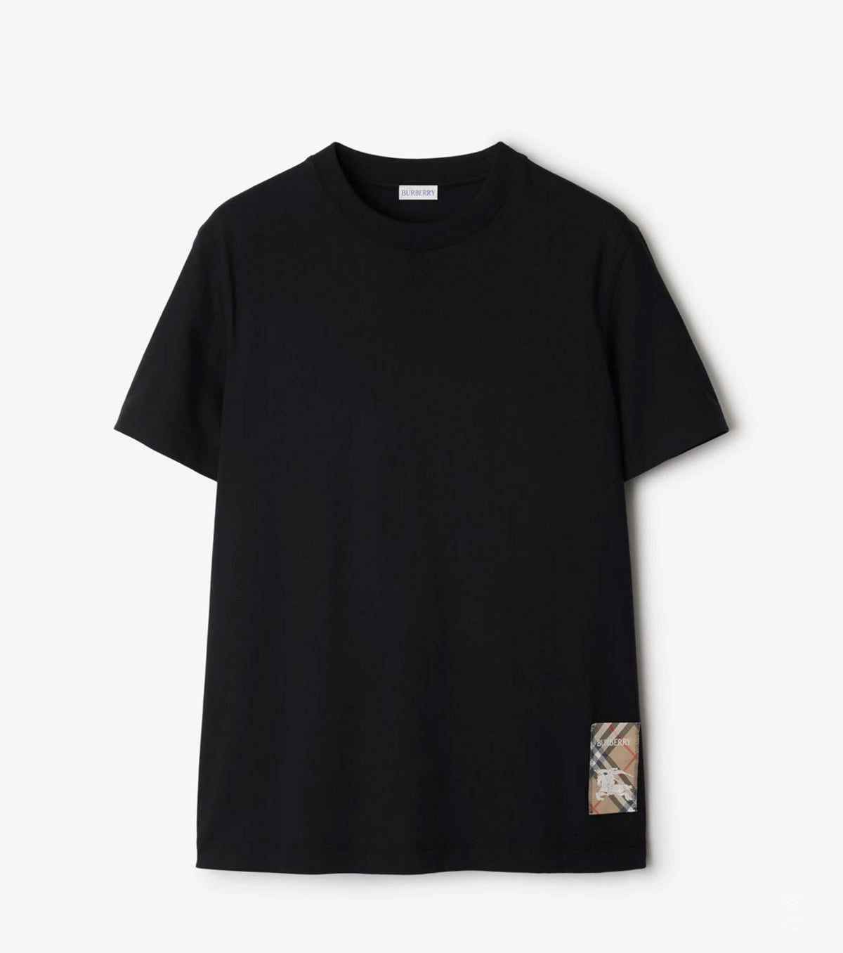 Check Label Cotton T-shirt BR2057