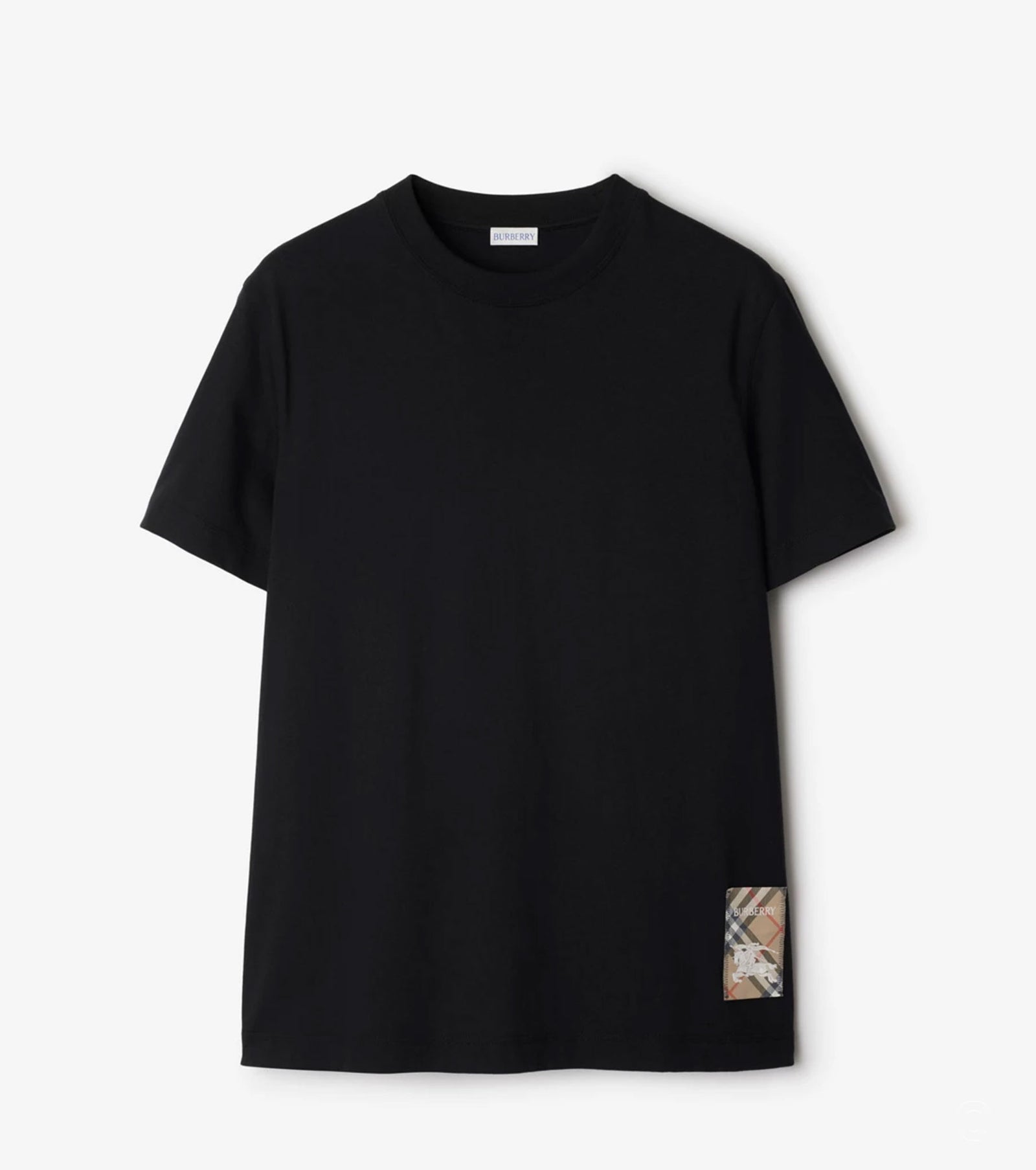 Check Label Cotton T-shirt BR2057