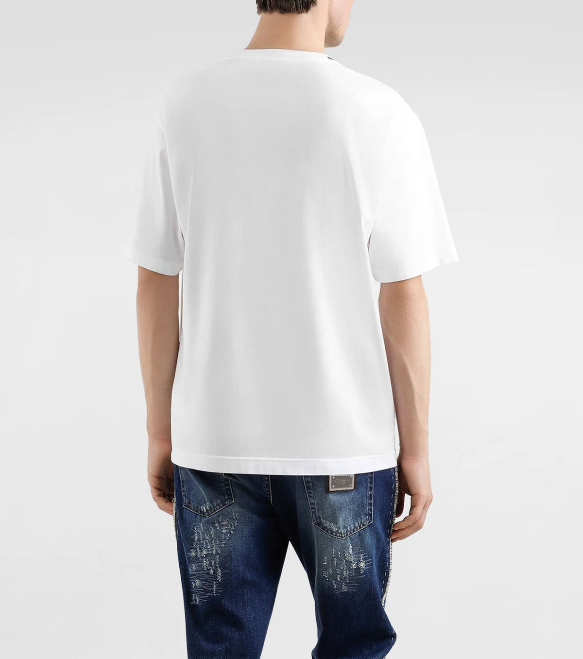 Памучна тениска с лого бродерия